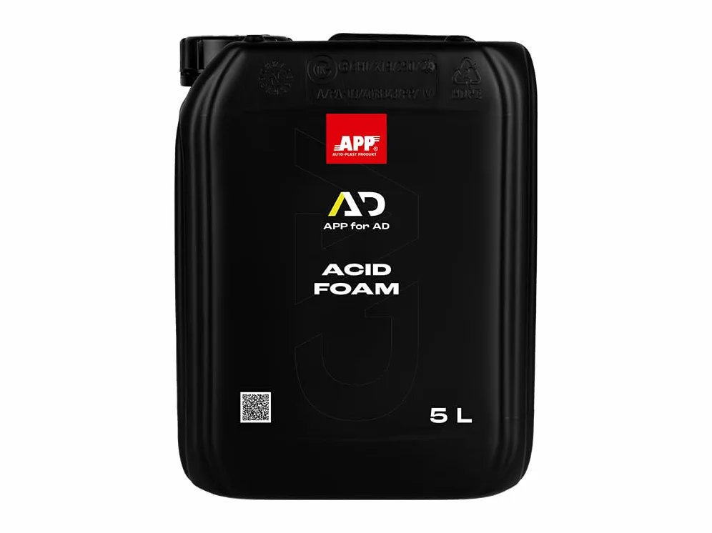 App for AD Acid Foam – Champú pH ácido con Espuma Activa para Exteriores de Coches | Compatible con Pistolas de Espuma | 3 Formas de Uso | Concentrado y Altamente eficaz | Aroma a limón | 5 L