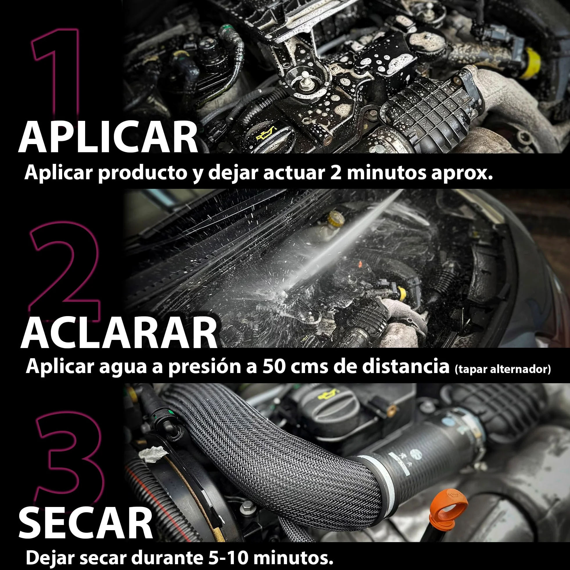 GxDetail Limpia Motores Premium para Coche 5 Litros – Desengrasante Potente y Seguro – Elimina Grasa, Aceite y Suciedad – Protección y Brillo Profesional – Fácil Aplicación.