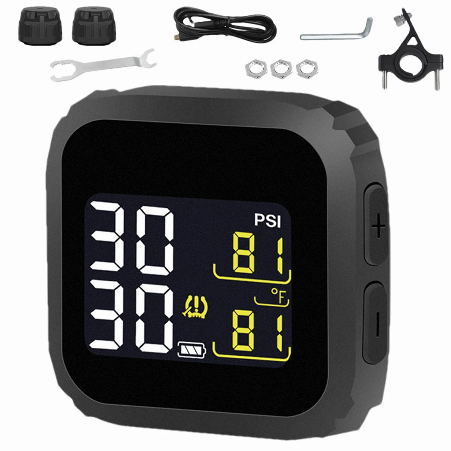 Manómetro Digital De Presión De Neumáticos - Monitor Portátil En Tiempo Real,Manómetro De Presión De Neumáticos | Para Automóvil Viaje Por Carretera Reparación Mantenimiento Vehículo Bicicleta Auto