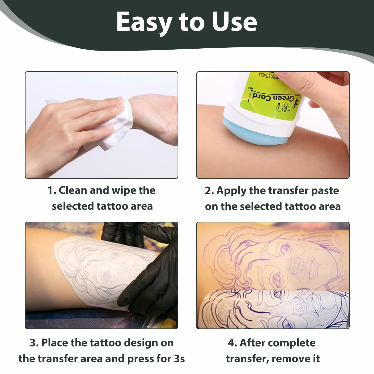 Crema de Transferencia de Tatuaje, Gel para Plantillas Tattoo Transfer Cream (51g)