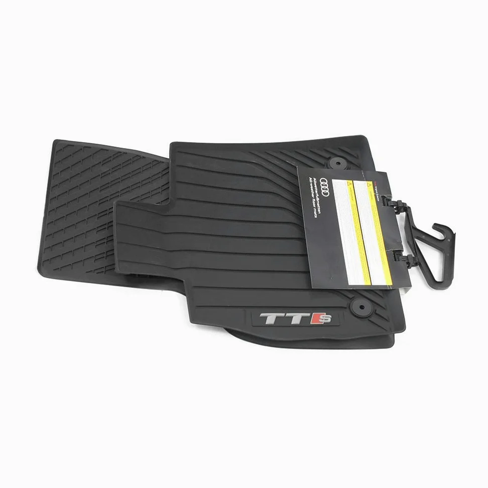 Audi 8S0061221041 - Juego de 2 Alfombrillas de Goma para Todas Las Condiciones climáticas, con Texto TTS, Color Negro