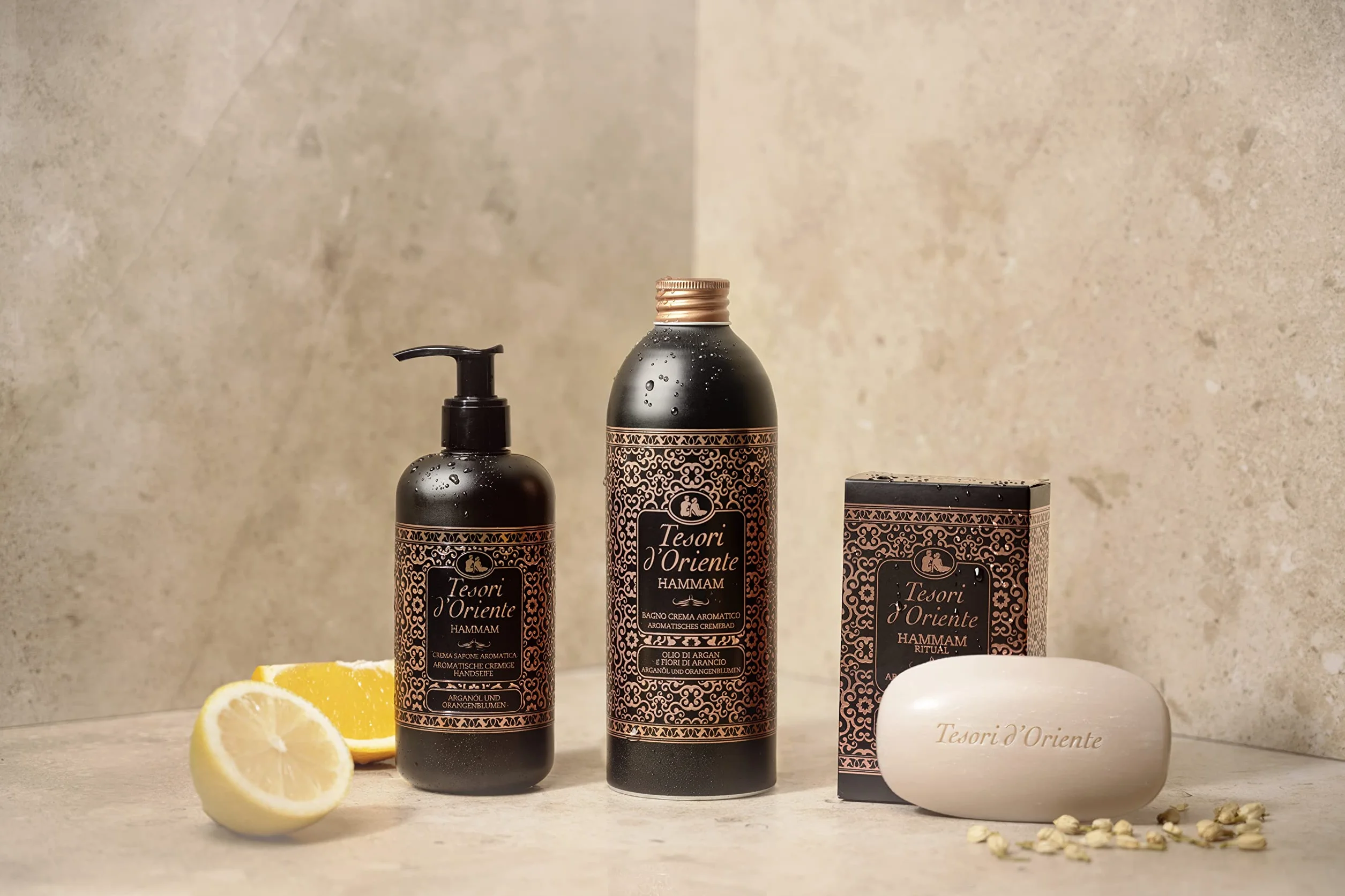 Tesori d'Oriente Jabón Líquido Hammam 300 ml con Aceite de Argán y Flor de Azahar