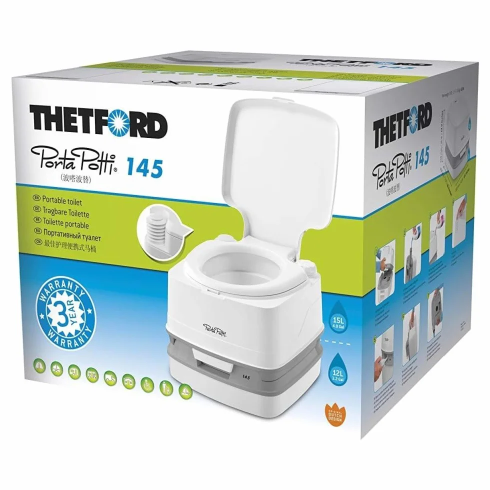 Thetford 92802 Porta Potti 145 Indoro Portátil Qube, Blanco, 330 x 383 x 427 mm
