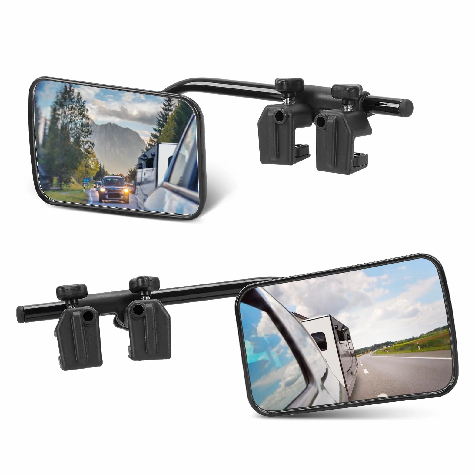 SUPAREE Espejos Caravana Coche Retrovisores Caravana Coche Espejo Retrovisor caravana coche para Remolque Furgoneta Camion Tractor Universal 2 Unidades