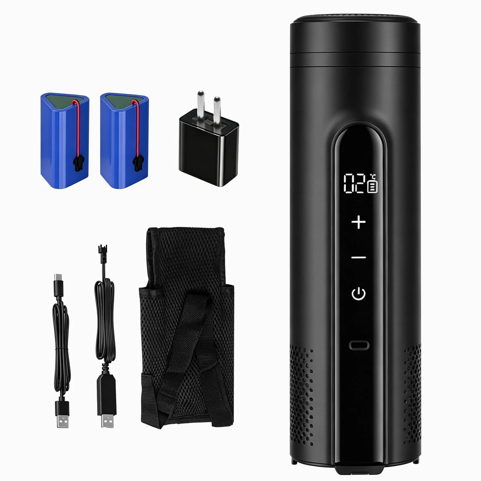 Nevera Eléctrica para Insulina con 2 x 10200 mah Baterías | Hasta 48 Horas de Autonomía, 0–18 °C, Enfriador Portátil para Plumas de Insulina, Capacidad para hasta 7 Plu