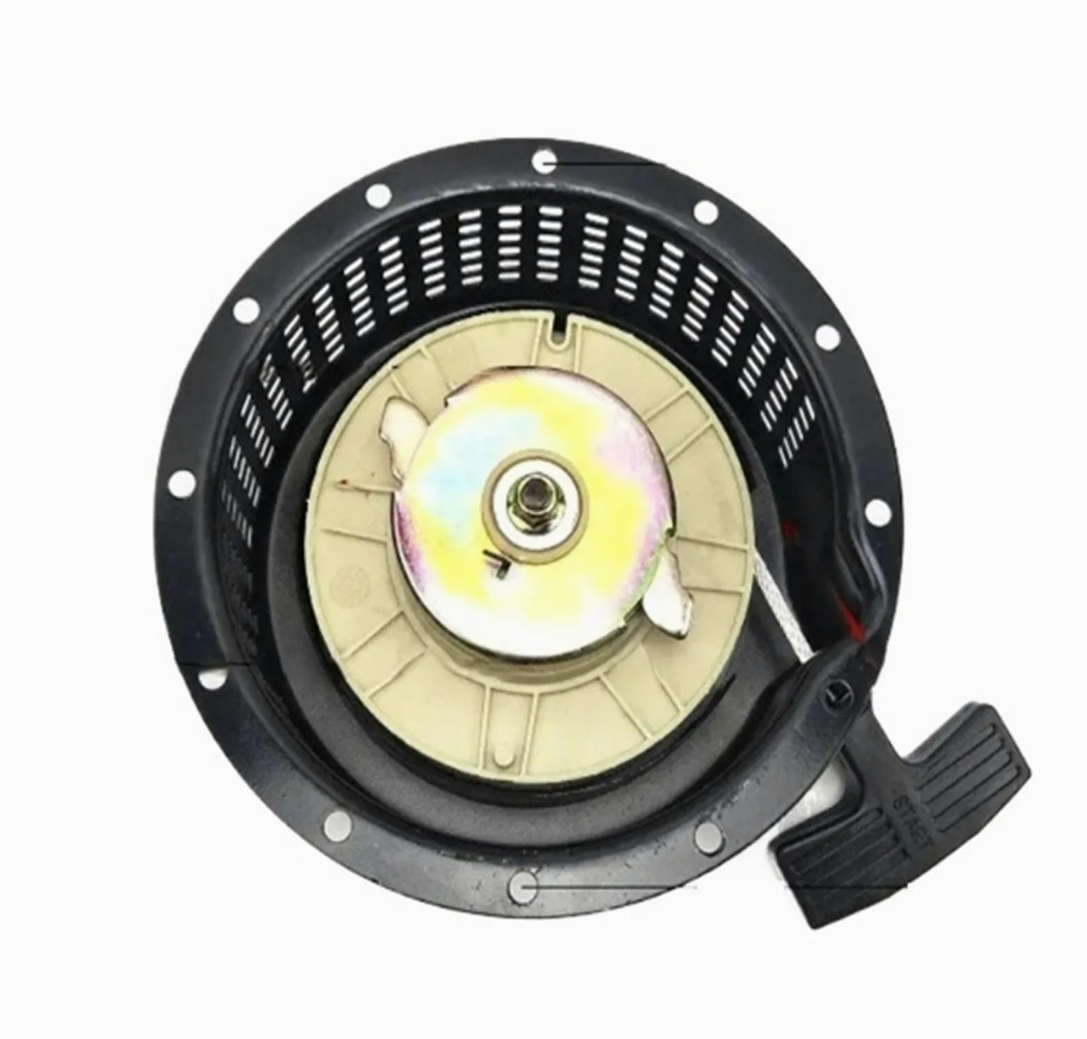 Arrancador de Retroceso L70 for motocultor/generador diésel L70/L60 de 6 HP. Incluye empuñadura, Cuerda de Arranque, Cubierta y Resorte de Retroceso.(Double Pawl Reverse)