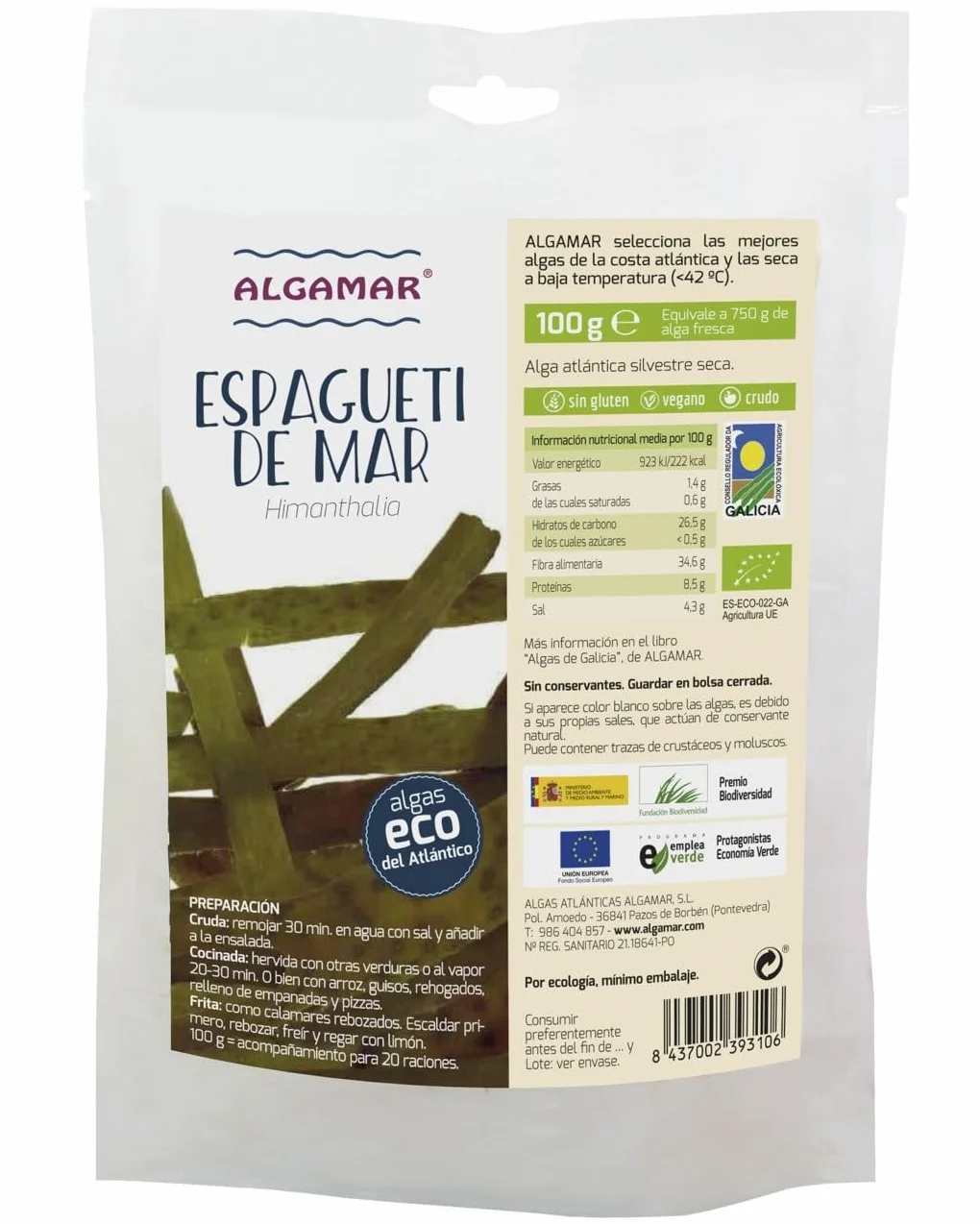 ALGAMAR Alga Espagueti DE MAR 50 G