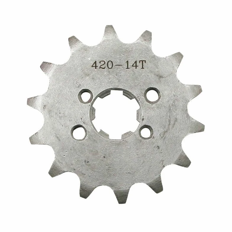 cyclingcolors Piñón Cadena de Transmisión moto ciclomotor compatible con derbi senda 420 14 Dientes Salida de Caja Arrastre