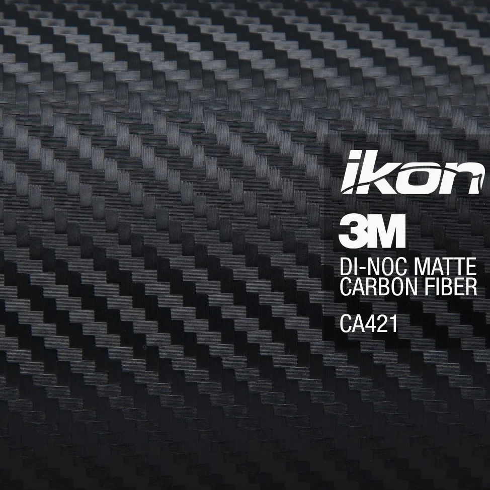 3M Di-Noc Carbon Fiber Matte Black Vinyl Car Wrap Film Sheet Roll - CA421 - 3ft x 4ft (12 sq/ft) (36" x 48")