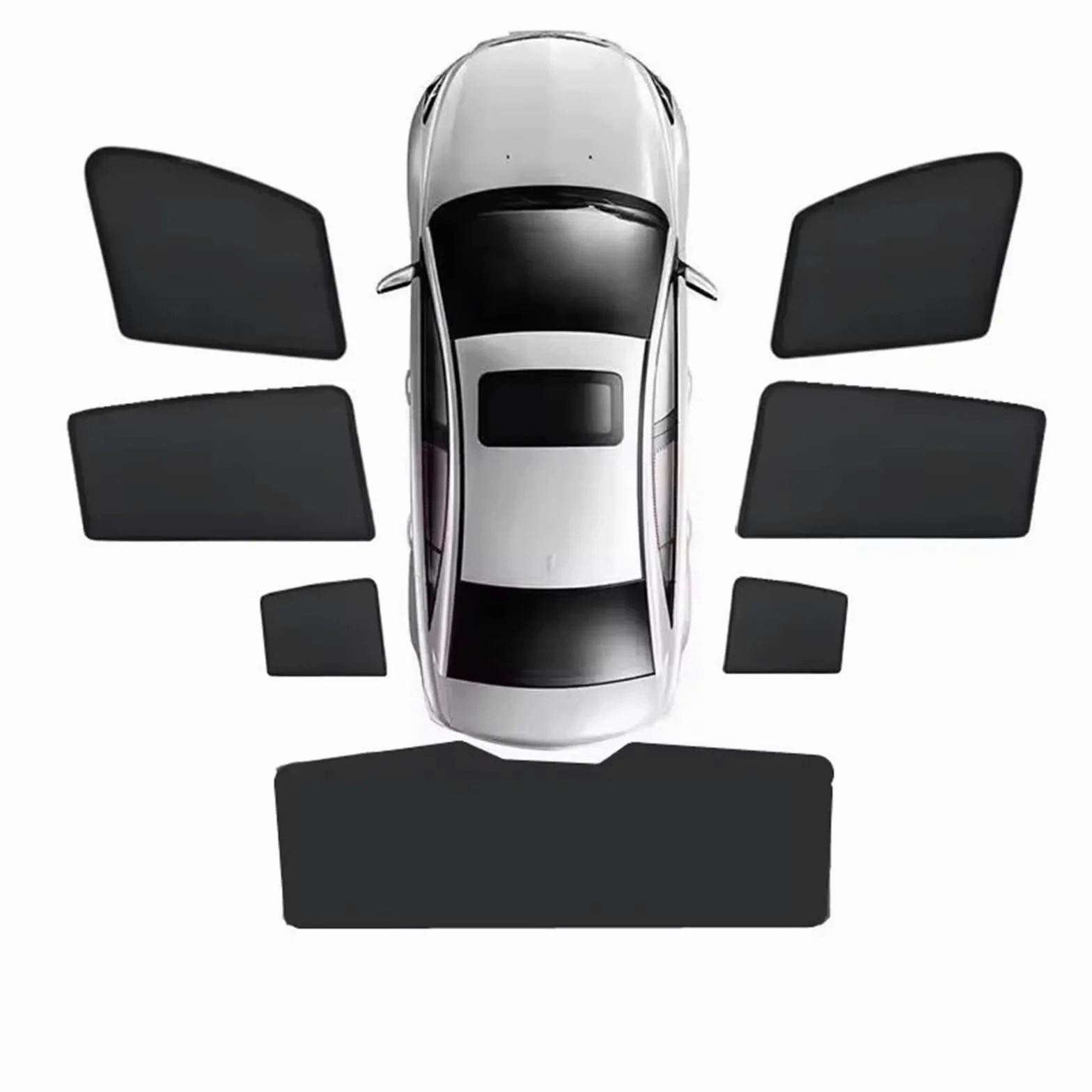 Parasol Parabrisas Coche para Jeep para Grand para Cherokee WK2 2011-2022 Malla para Ventana Parasol con Aislamiento Térmico Anti-UV Herramienta Accesorios para Coche(7PCS Set)