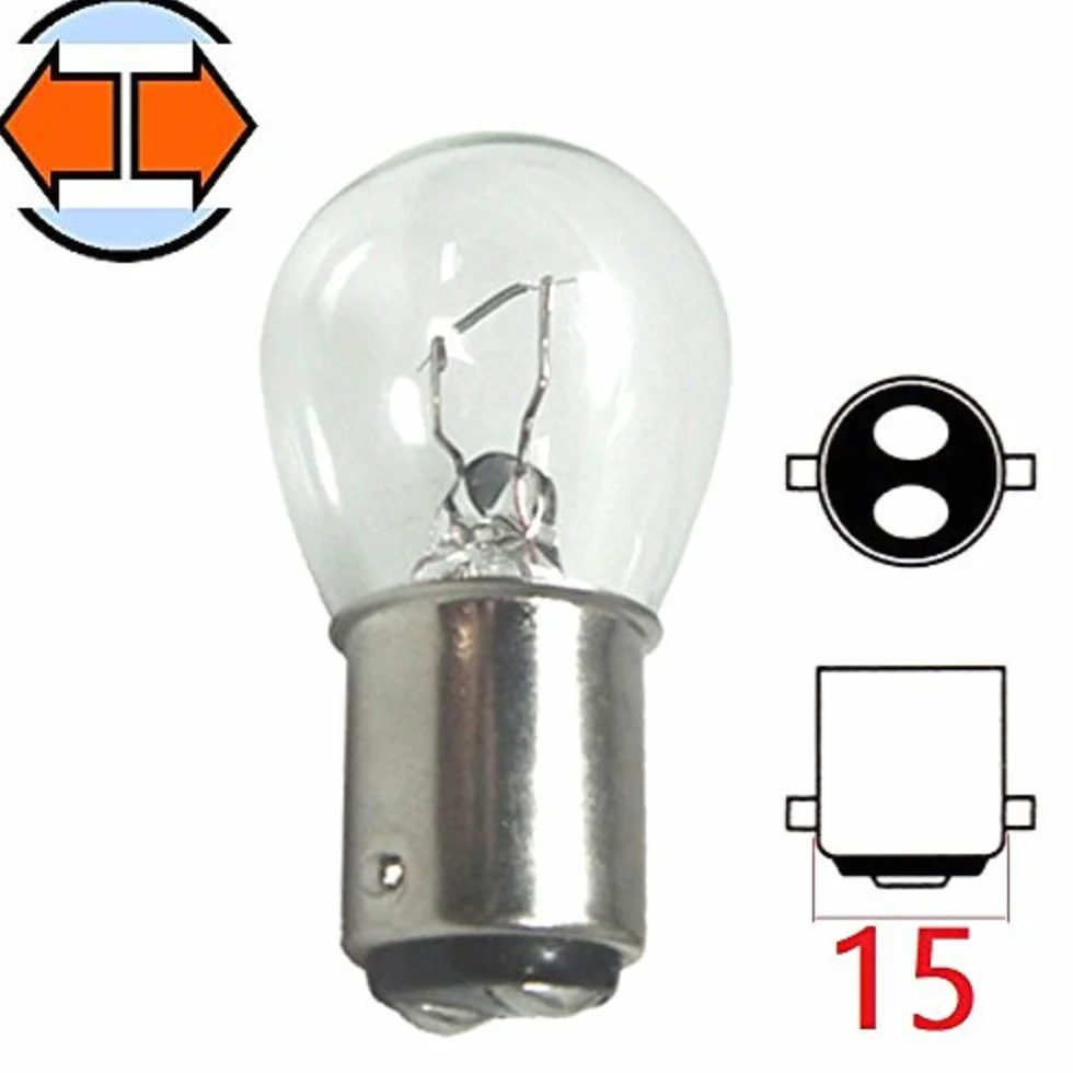 Bombilla 6V 21W BA15D para coche remolque motocicleta tractor camión luz trasera señal giro