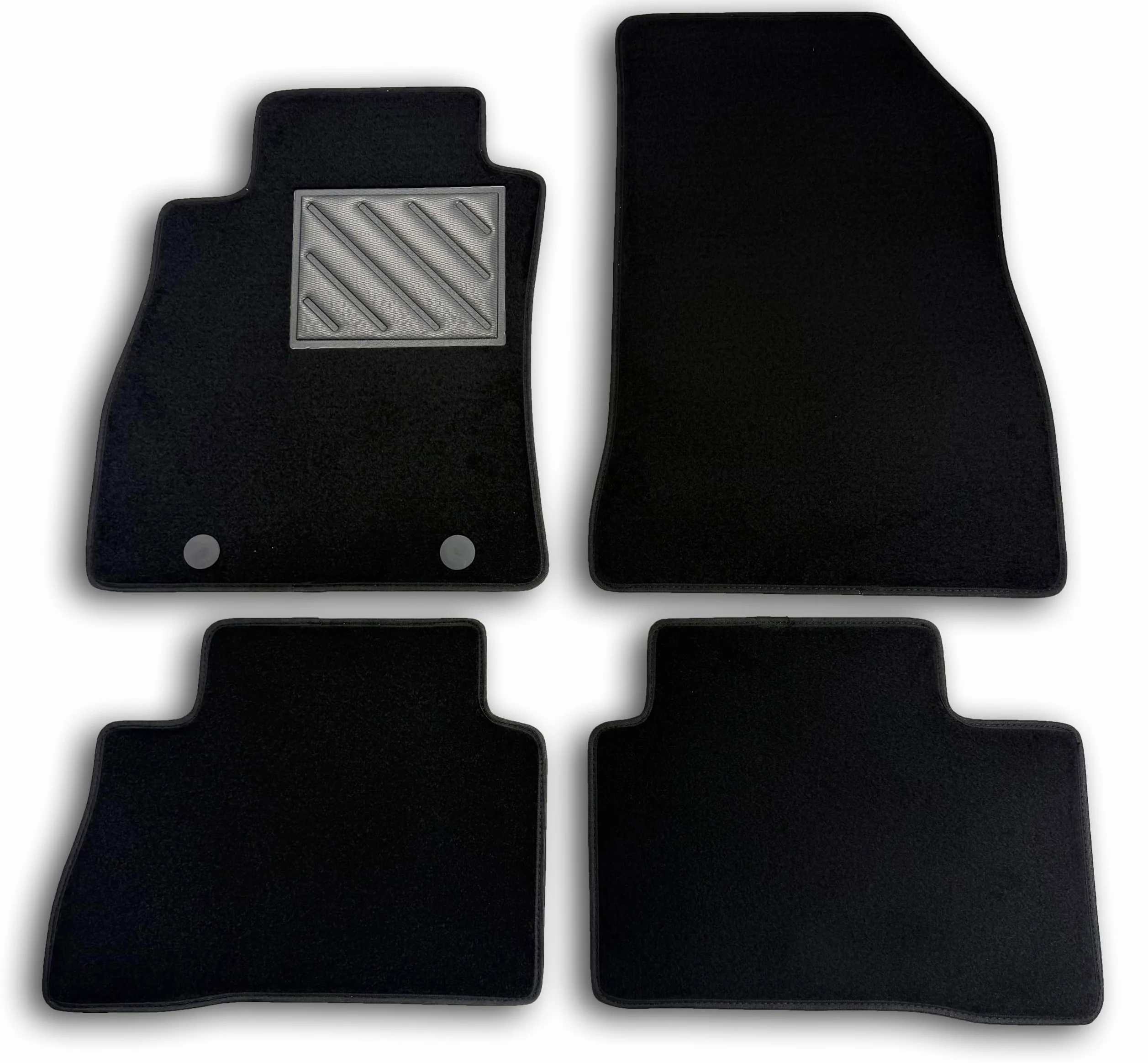 Alfombrillas para Nissan Juke I 2010-2019 A Medida, Antideslizantes, talonera de Goma Reforzada, Botones de fijación