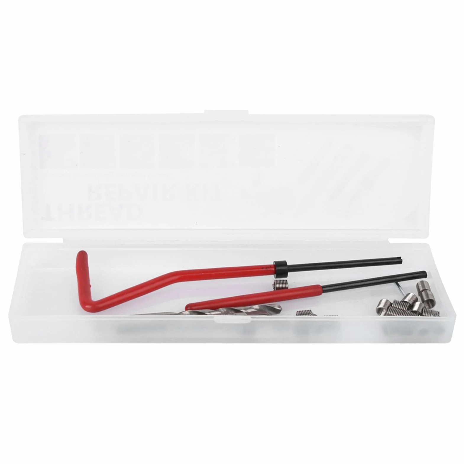 Kit de Reparación de Roscas M4,25 Piezas M4 Juego de Puntas de Reparación de Roscas con Caja de Plástico,para Maquinaria de Procesamiento