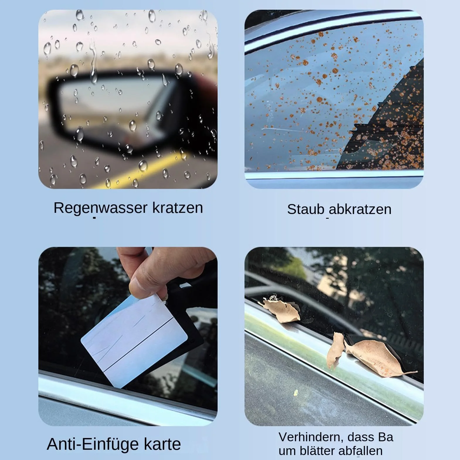 Limpiaparabrisas laterales para coche, limpiacristales laterales para coche, rasqueta de goma resistente a la intemperie para ventanas laterales, limpiador de ventanas multifuncional, fácil de