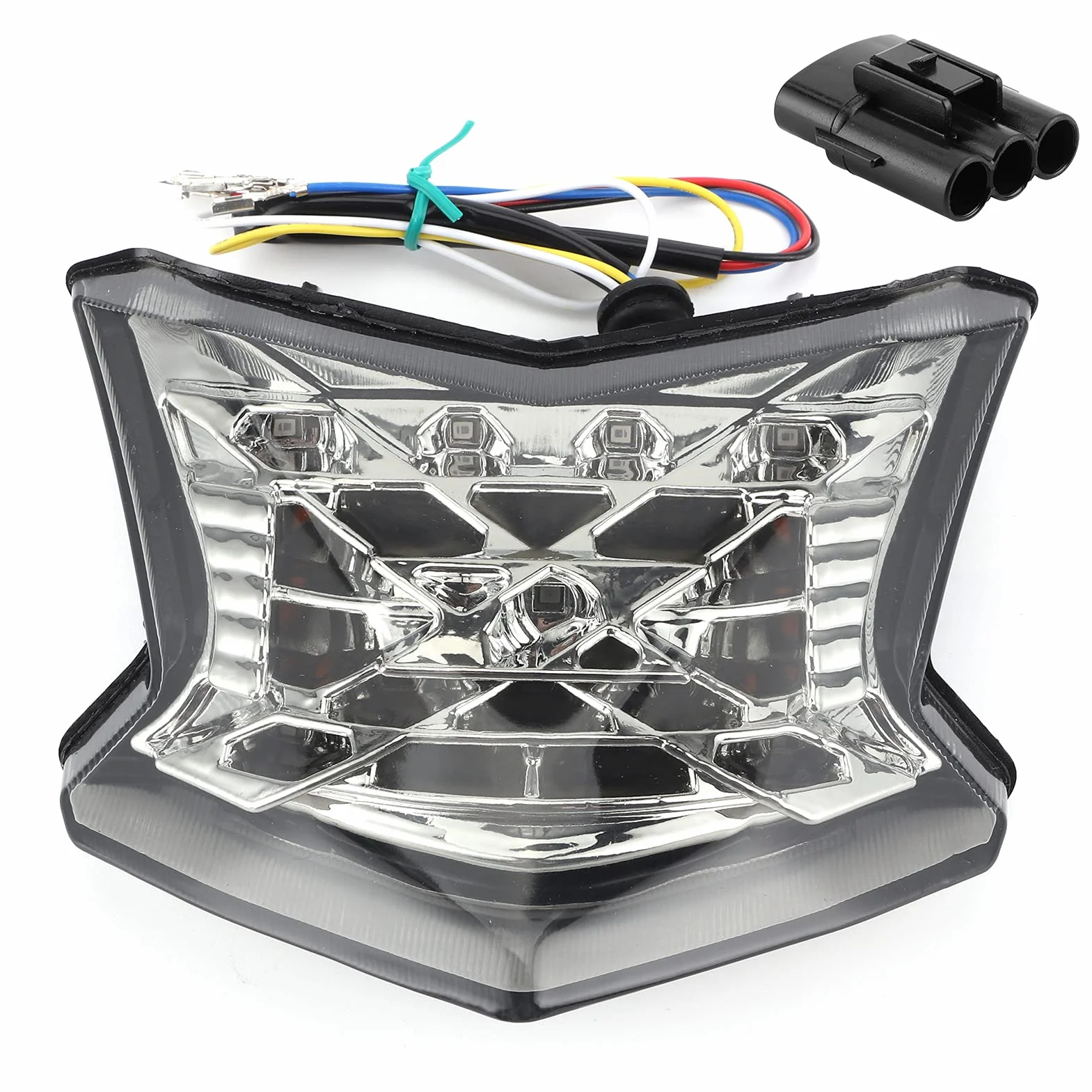 Montaje de luz trasera LED para motocicleta, lente transparente compatible con Kawasaki Z900/Z650/Ninja 650 2017 2018 2019