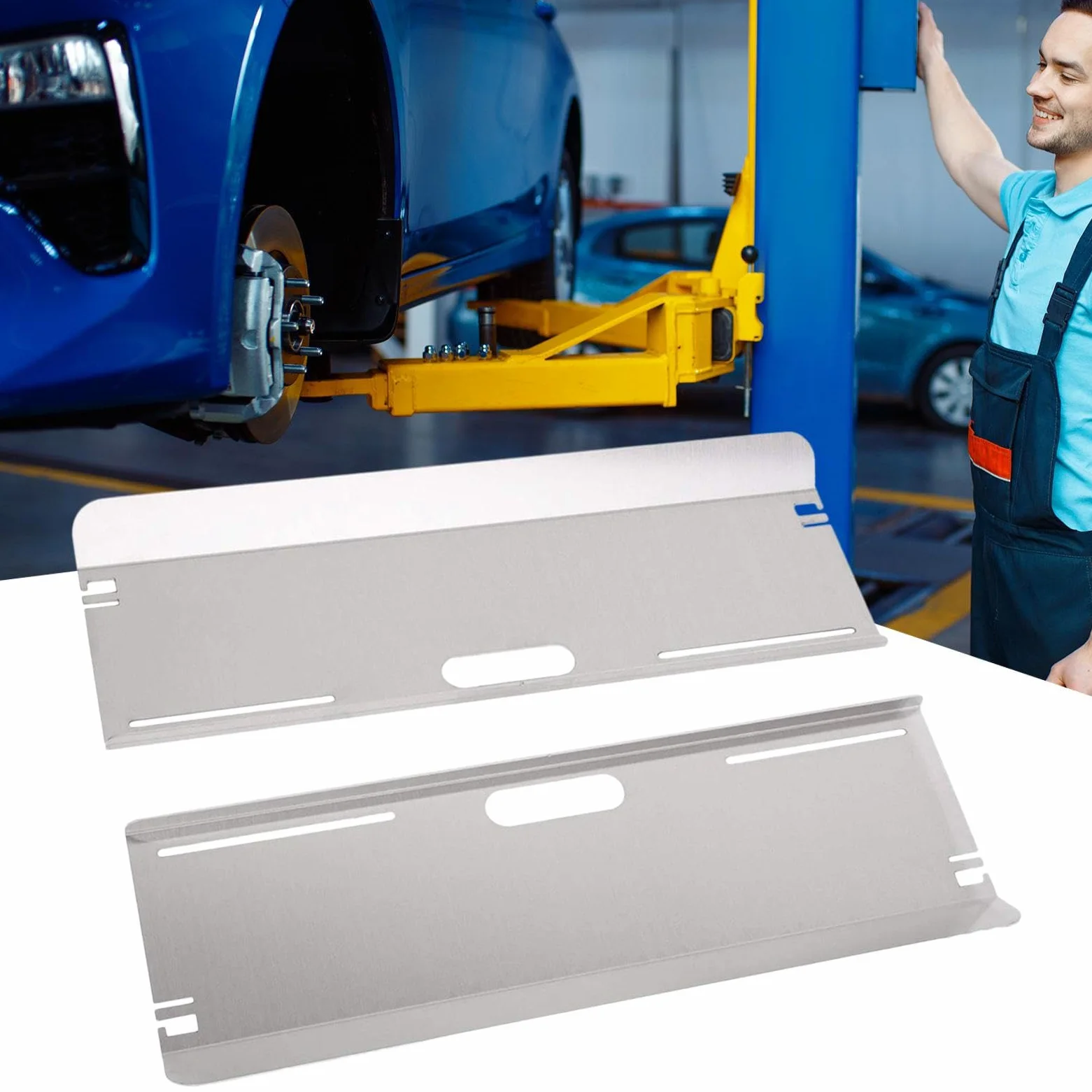 Kit de Alineación de Ruedas Genérico | Kit Placas Geometrie Ruedas - Placas de Medición Precisas y Robustas para Equipos de Garaje y Automóviles