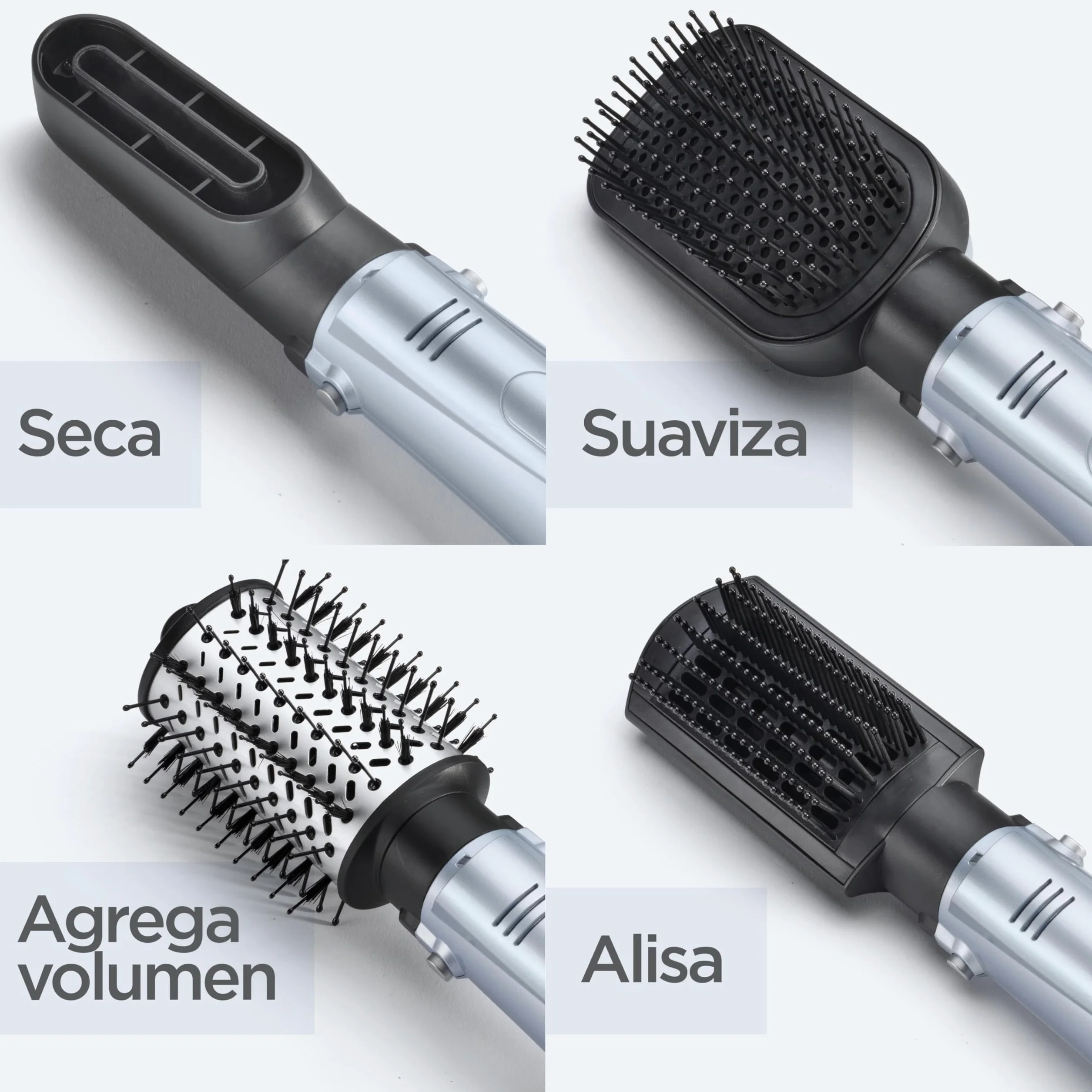 BaByliss Hydro Fusion AS774E Cepillo secador de pelo 4 en 1 Antiencrespamiento Azul