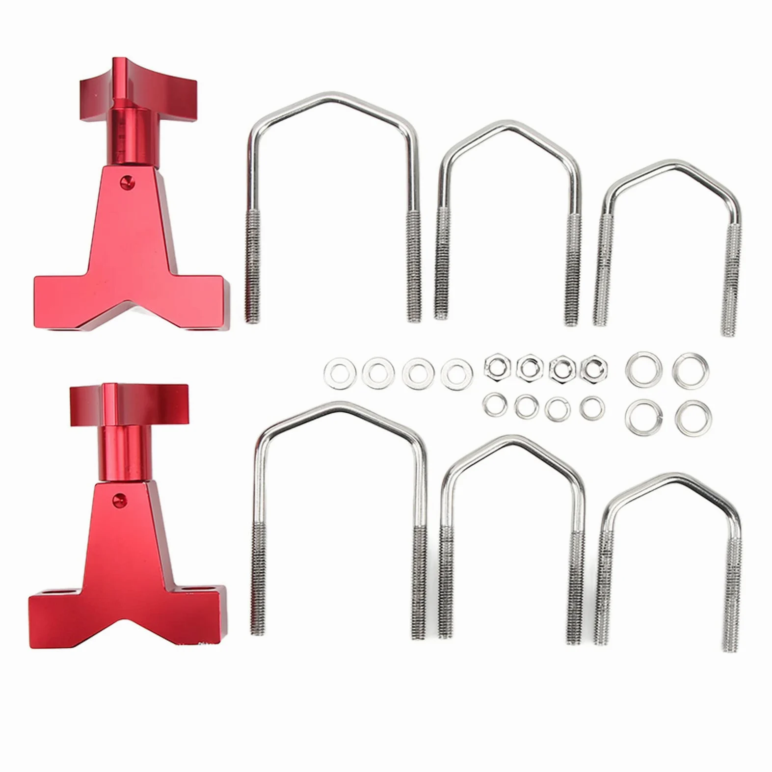 Lift Jack Mount 6061 Billet Aluminio Rojo Anodizado Reemplazo para Offroad 1in a 2.5in Tubos Redondos Cuadrados