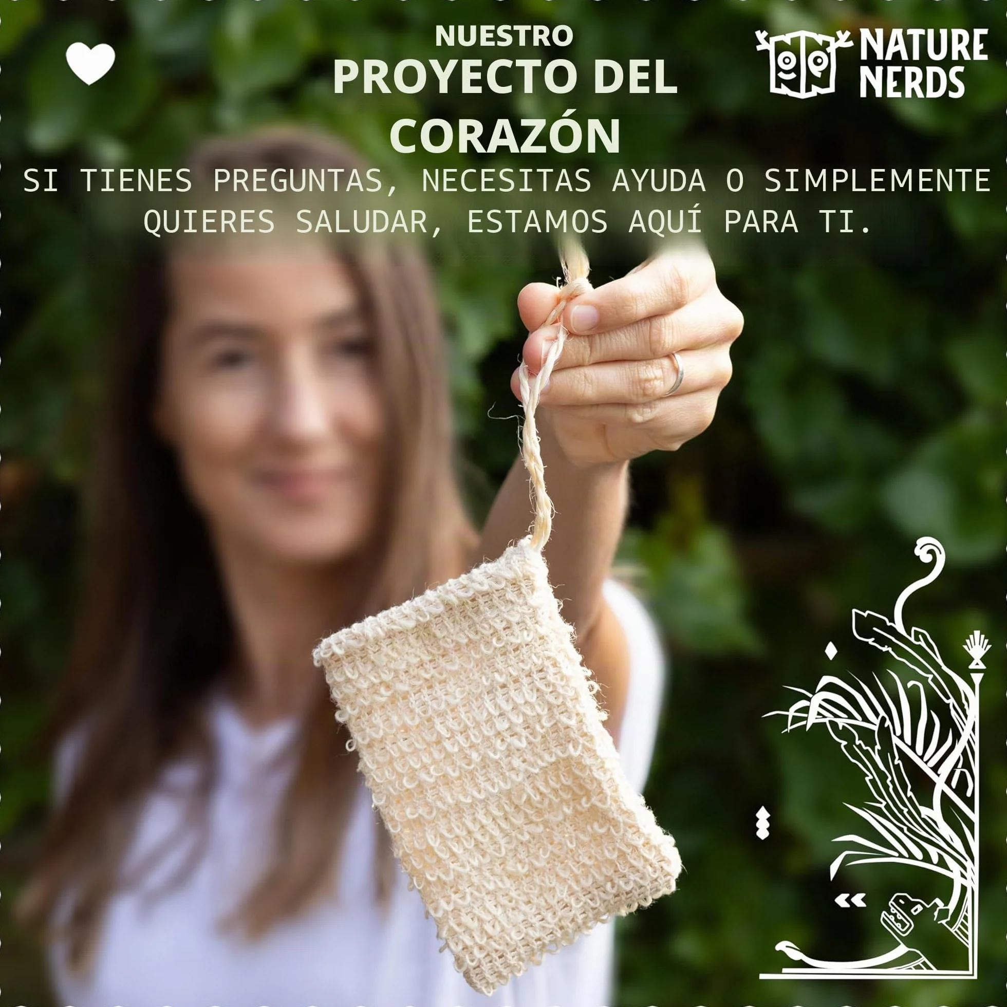 Bolsas de jabón de sisal Juego de 3 – Red de jabón libres de plástico
