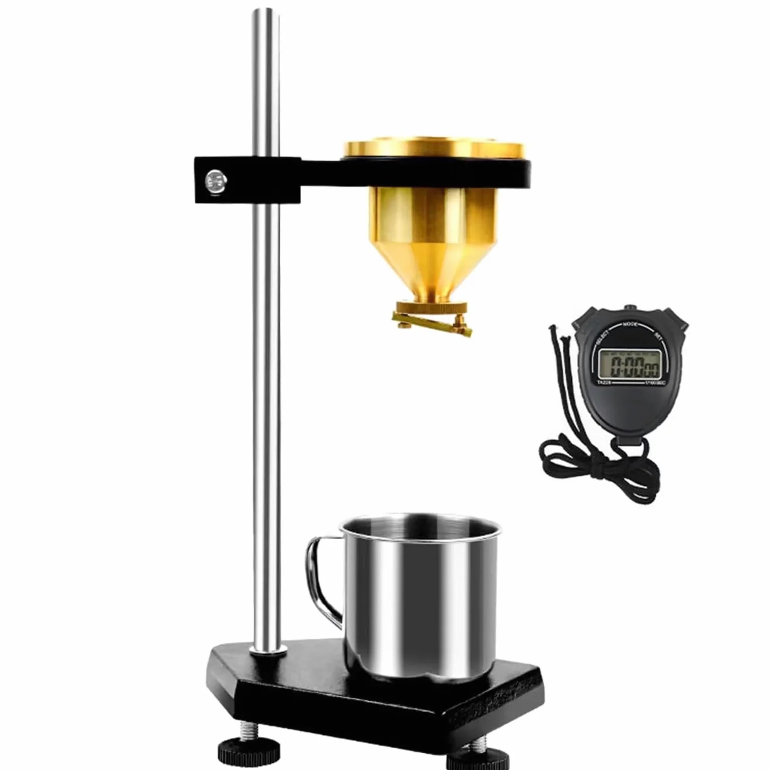 COYEUX Viscosímetro De Copa De 4 Copas, Copa De Flujo Ford, Capacidad 100 ± 1 Ml, Diámetro De La Boquilla 4 ± 0,02 Mm, Adecuado para Medir Pintura con Un Retraso De Salida Inferior a 150 Segundos