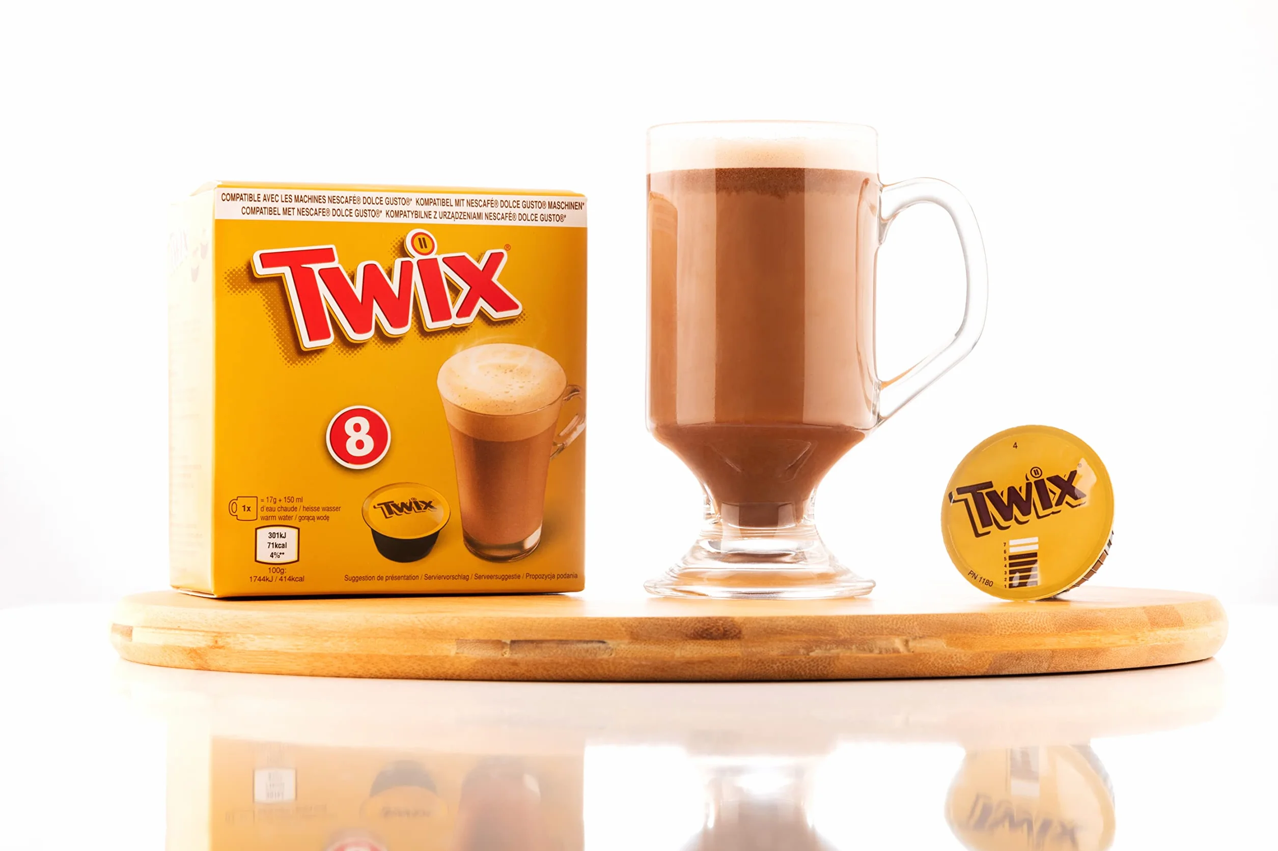 Cápsulas de Chocolate Caliente Compatibles Dolce Gusto Mars Twix Milkyway 24 Unidades