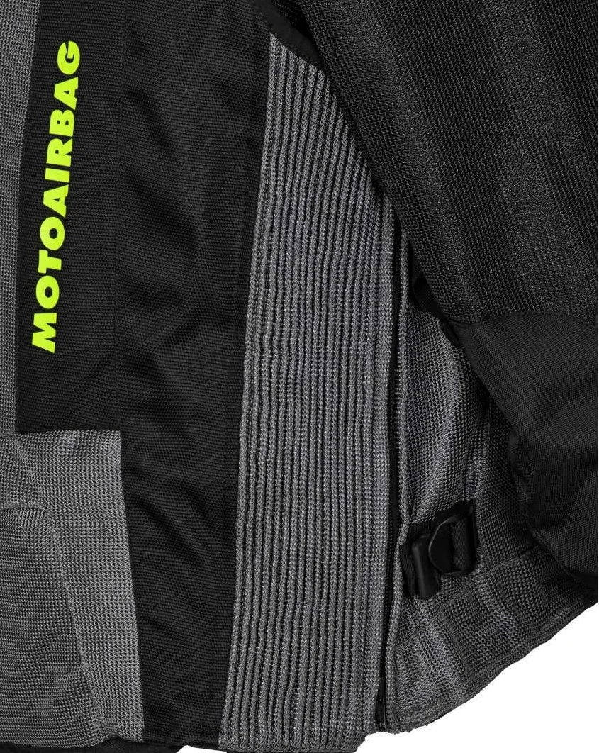 MAB v4 Gilet airbag, nero/grigio/neon, L/XL