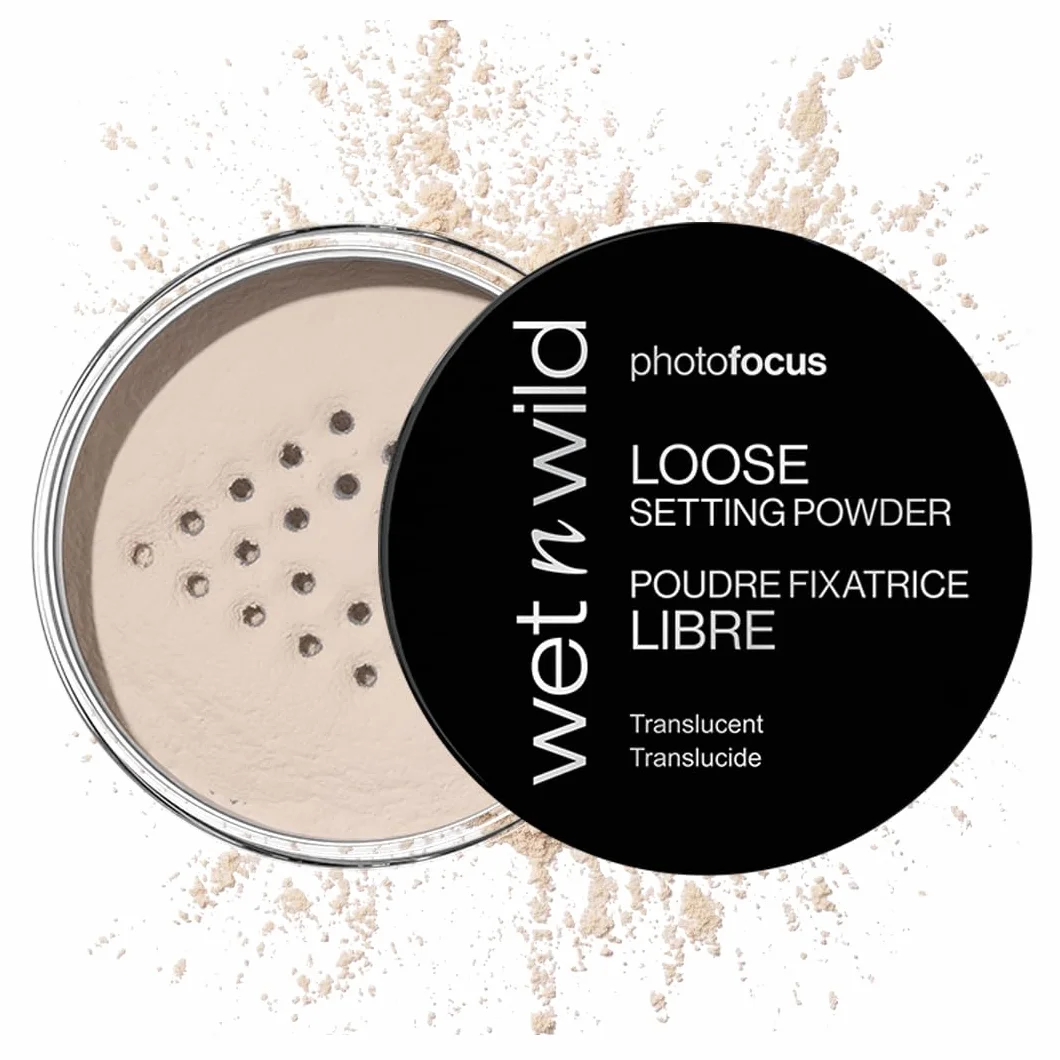 Wet n Wild Photo Focus Loose Setting Powder, Polvo Traslucido Sellador Matificante, 20g