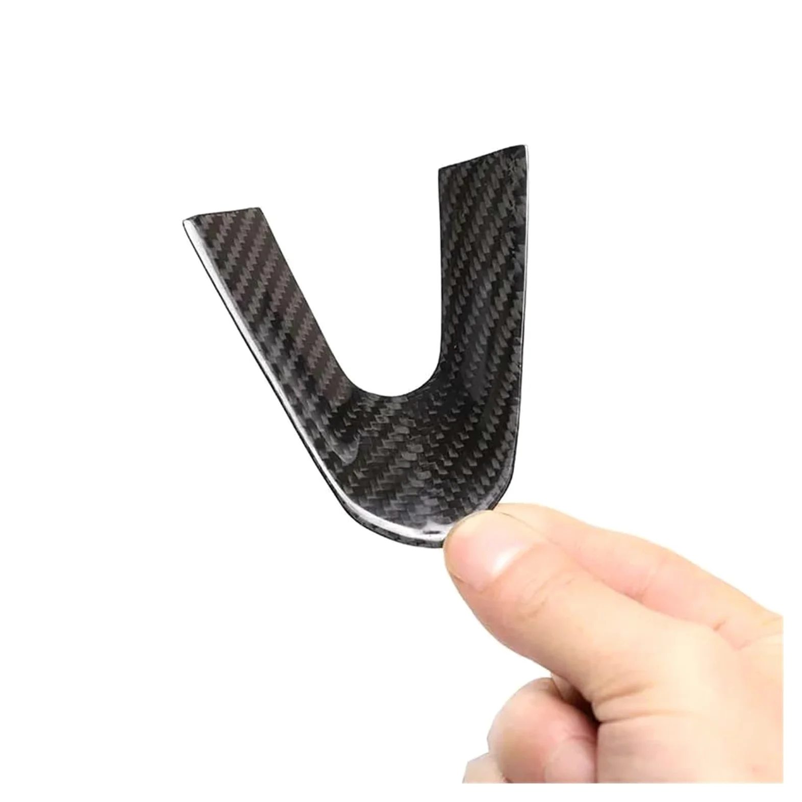 Genérico Envoltura reposabrazos de Consola Central de autom para CT5 Rueda de Acero de Coche Marco en Forma de U Pegatina de Cubierta Decorativa Accesorios de Coche de Estilo de Coche(Negro)