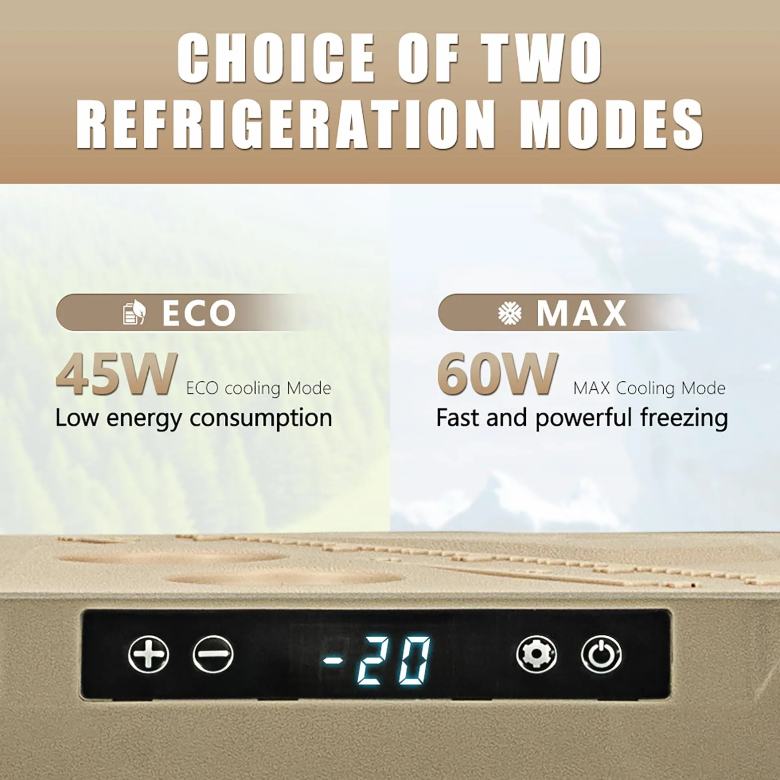 Alpicool GE40 37L Nevera Portátil Eléctrica Refrigerador de Coche 12V 24V Mini frigorífico CA 220v para Hogar, Camping, Viajes, Automóvil, 20ºC a 20ºC