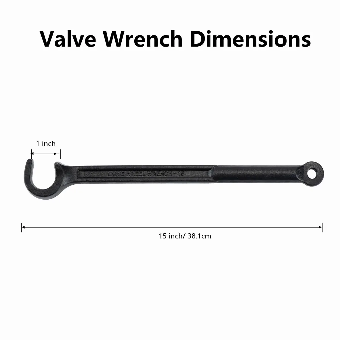 Llave de rueda de válvula (15 pulgadas)