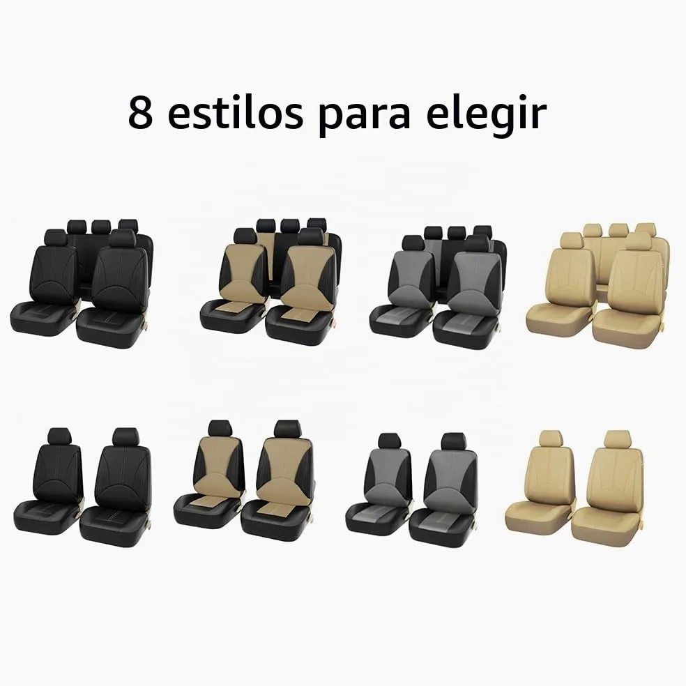 Shkalacar Funda Asiento Coche 9 Piezas Protector Asiento Coche Fundas Coche Asientos Universal 5 Asientos para vehículo SUV