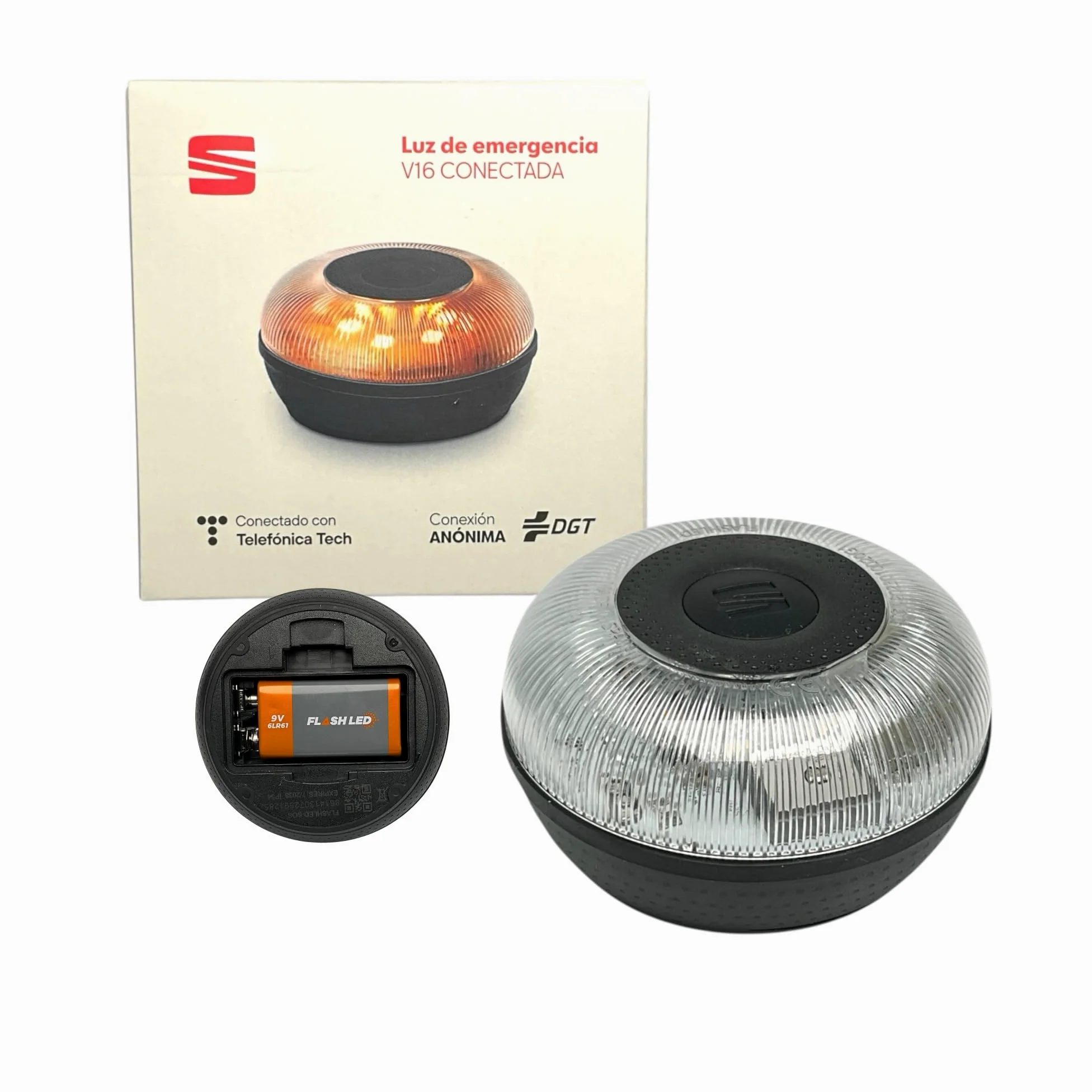 Original SEAT Luz de emergencia Homologada V16 - Conectada a DGT 000052122G