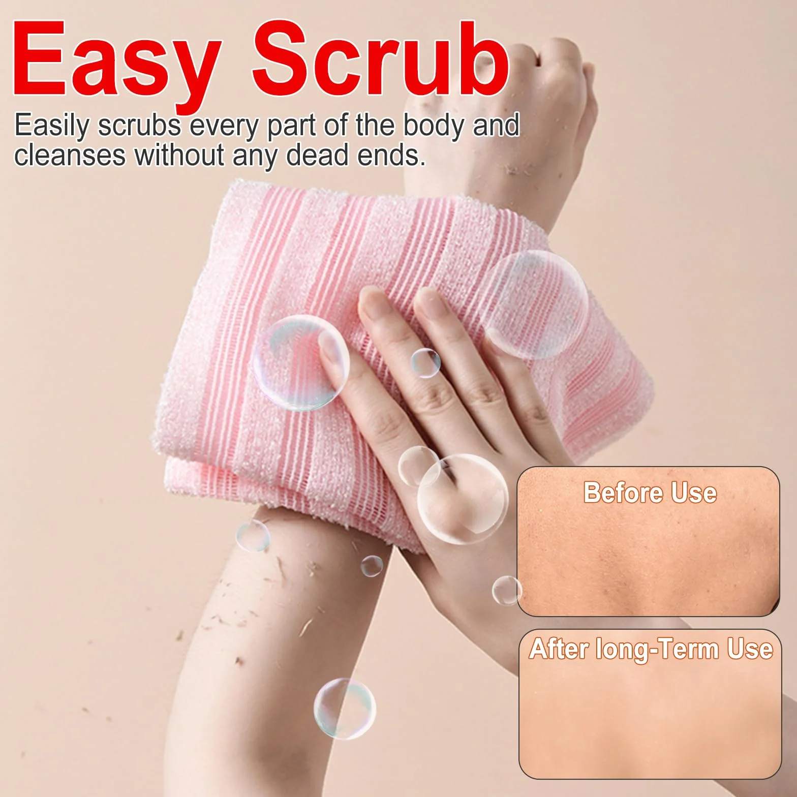 Esponja Exfoliante de Lufa para Ducha - 3 Piezas - Esponja Corporal para Hombres y Mujeres