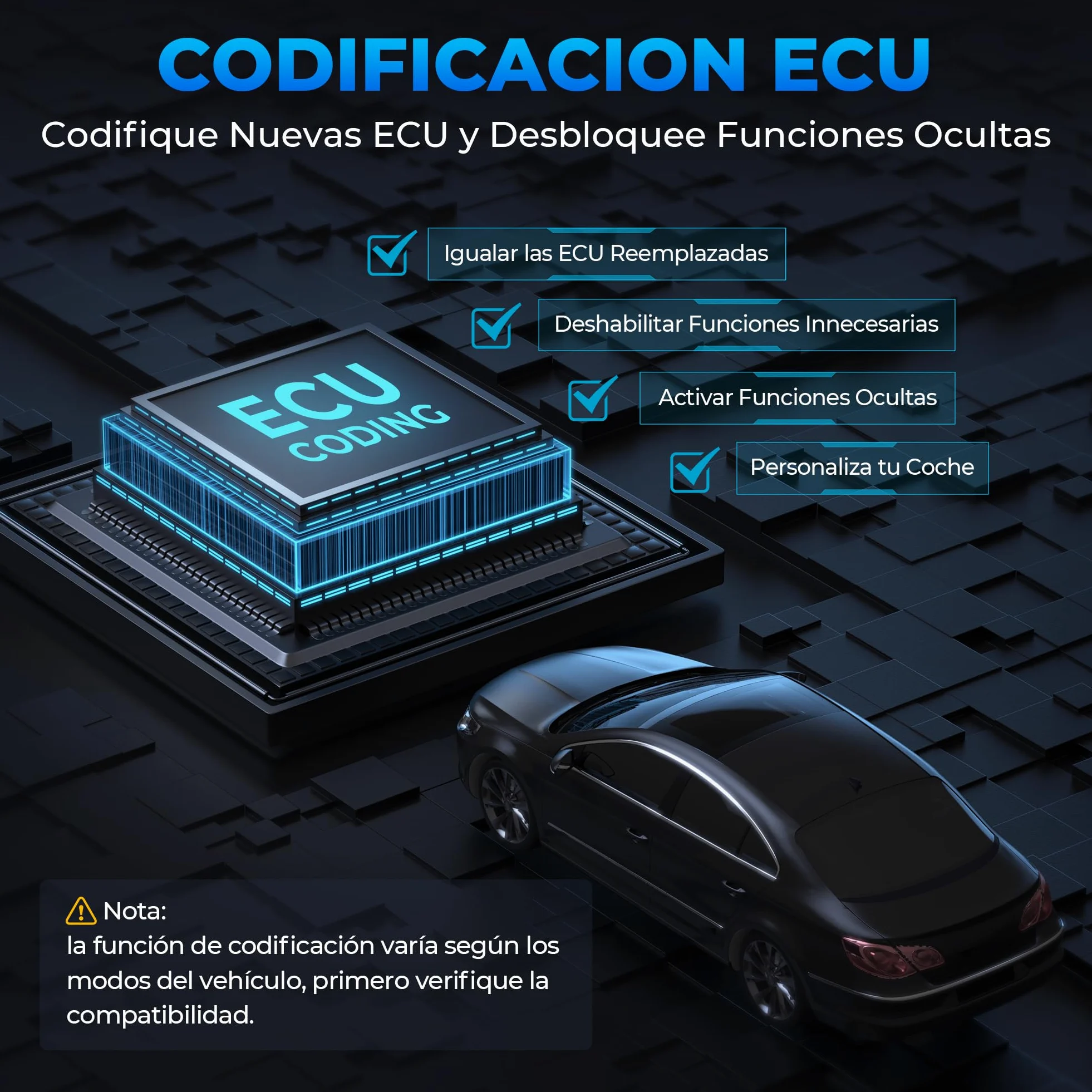 TOPDON OBD2 Diagnosis Coche AD900BT, Codificación ECU, Control Bidireccional, 28+ Servicios, Escáner de Sistema Completo, para Todos los Vehículos con FCA, 2 Años de Actualizaciones Gratuitas