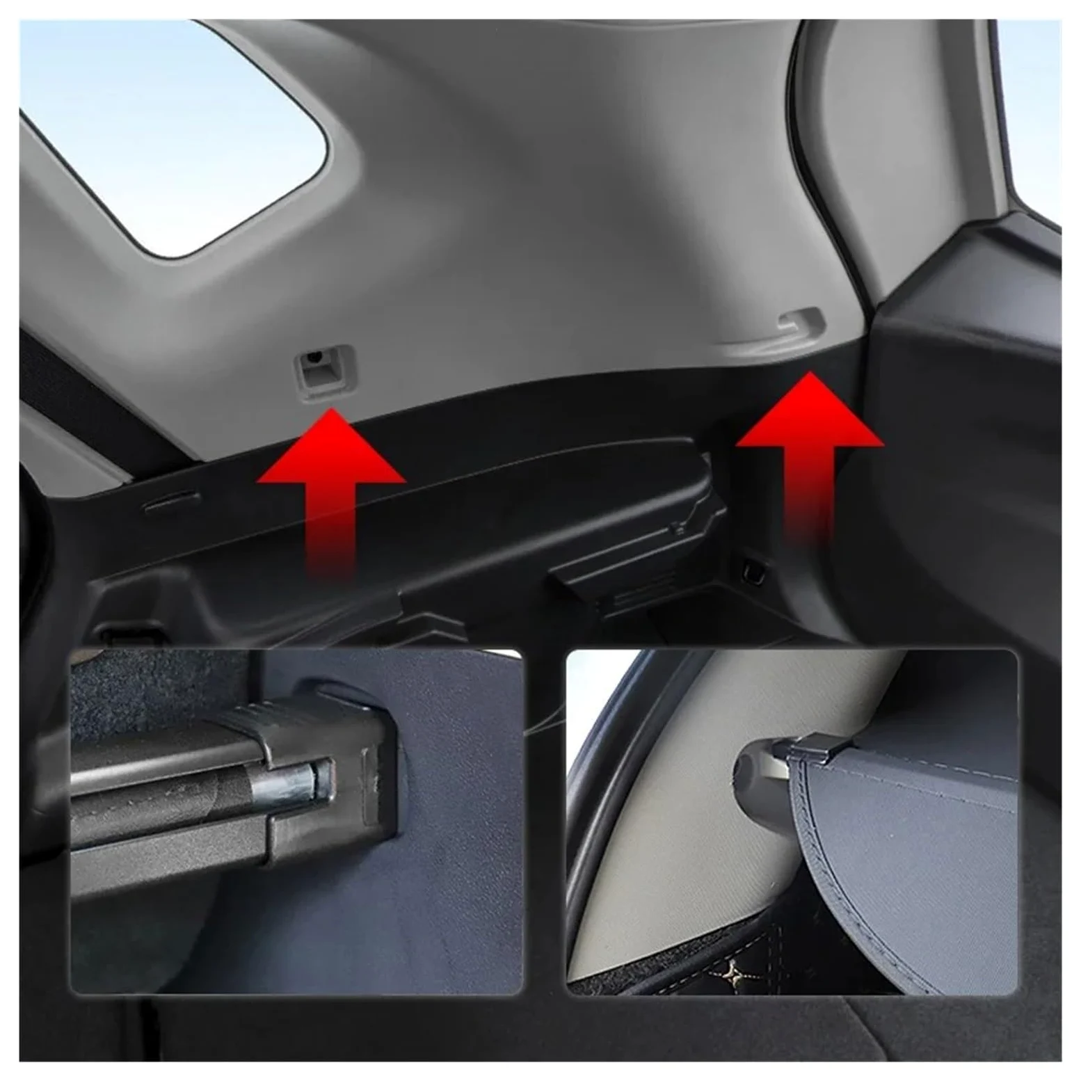 Cubierta Carga para Nissan para X-Trail para Rogue 2014 2015-2020 Cubierta Carga Maletero Portaequipajes Retráctil Escudo Impermeable Privacidad Cortina Maletero(Leather)