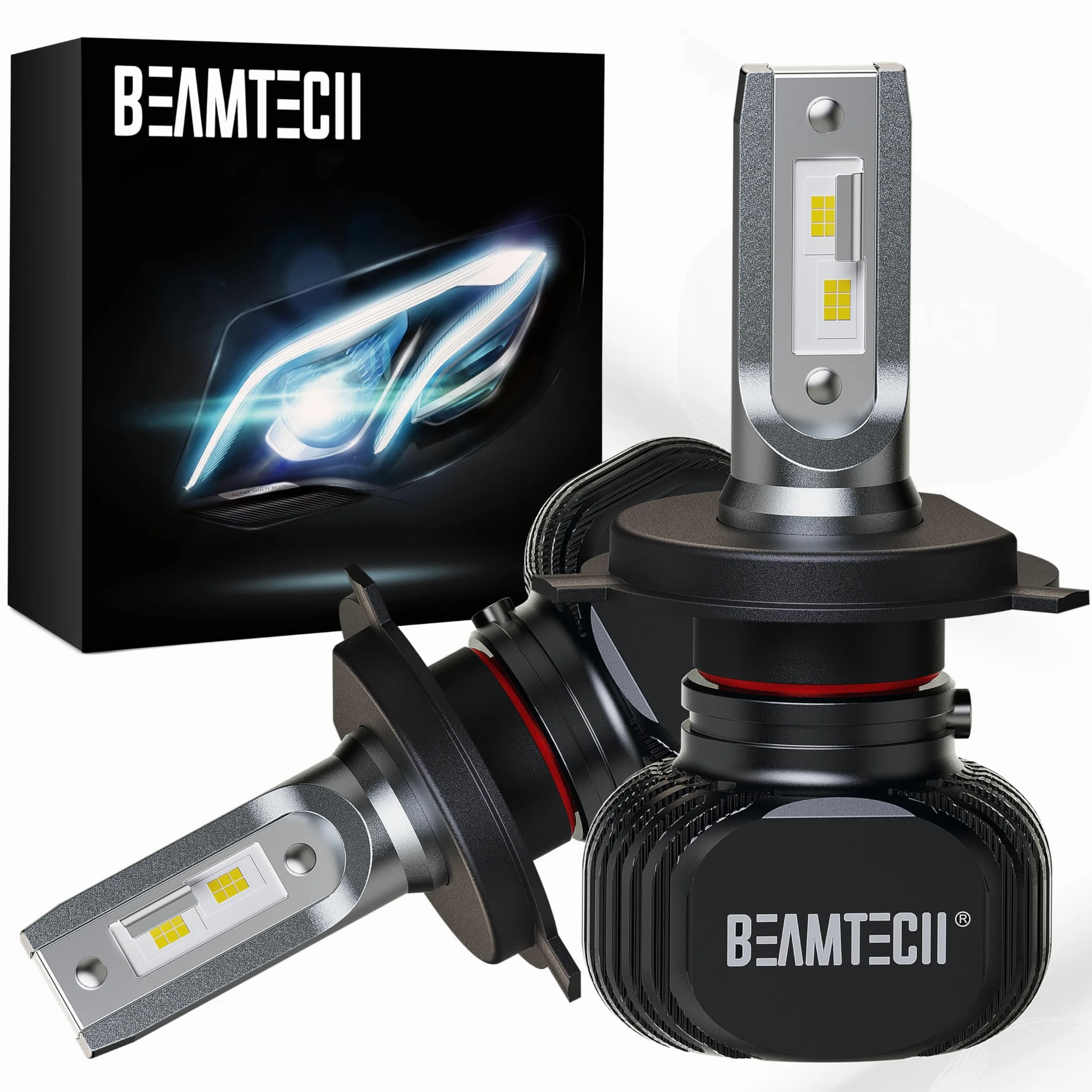 Beamtech H11 - Bombilla LED para faros delanteros, 50 W, 6500 K, 8000 lúmenes, extremadamente brillante, H8 H9 CSP Chips Kit de conversión