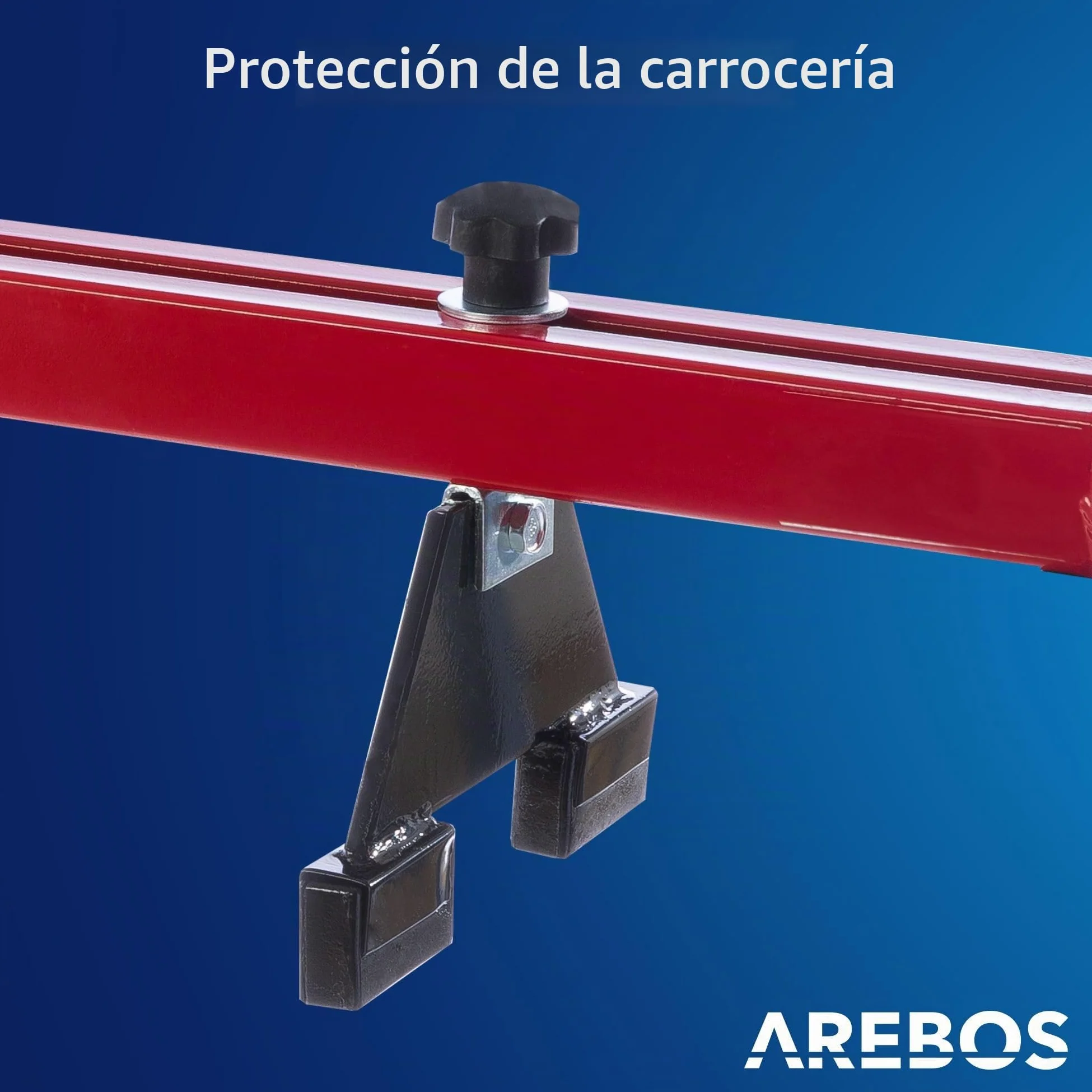 Arebos Puente de Motor 500kg [730-1480mm] Travesaño de Guardabarros Elevador de Motor Soporte de Motor Travesaño de Motor [Acero Pintado] Rojo