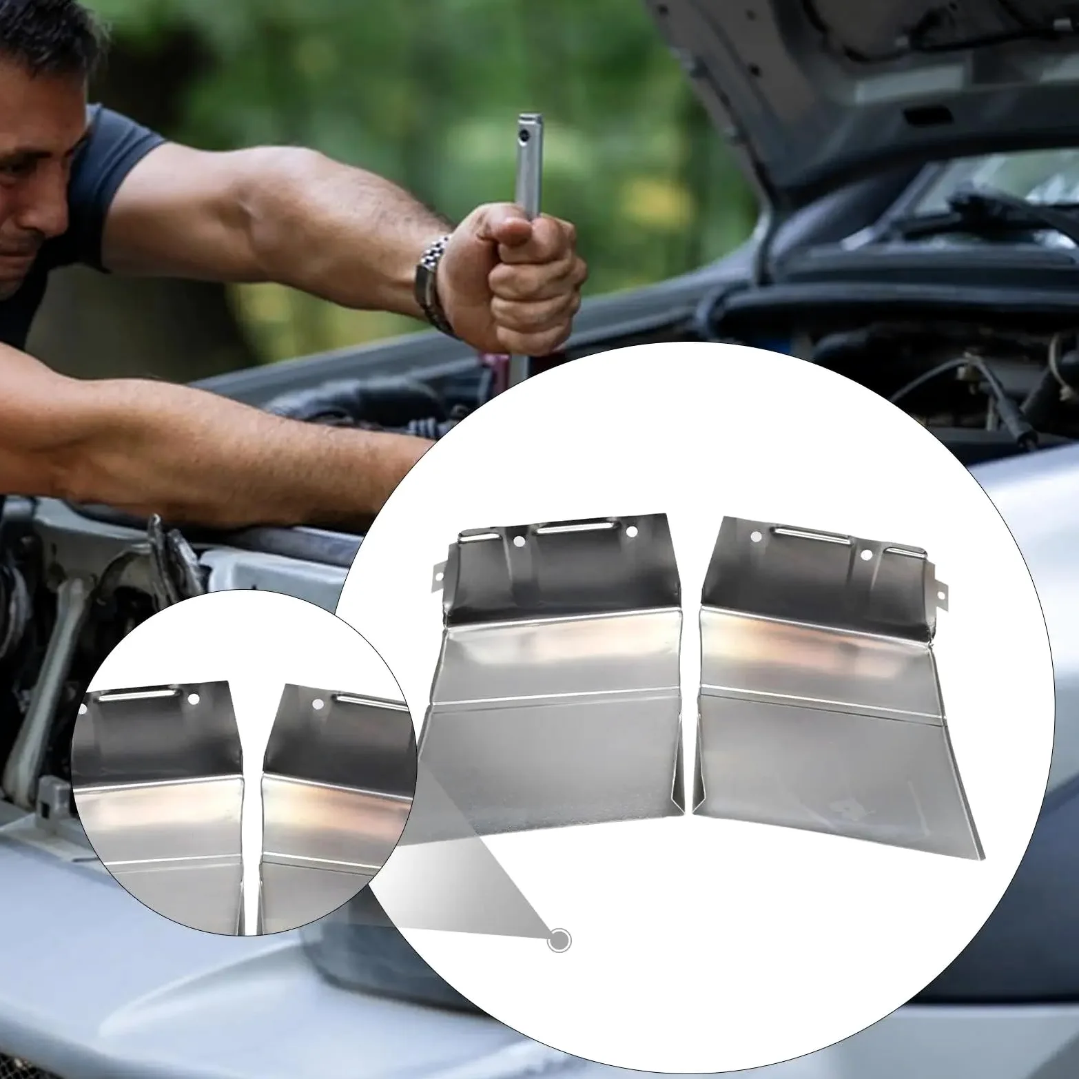 Protector de Cejas Rueda Panel de reparación guardabarros, piezas repuesto acero galvanizado, juego parches metal para automóvil