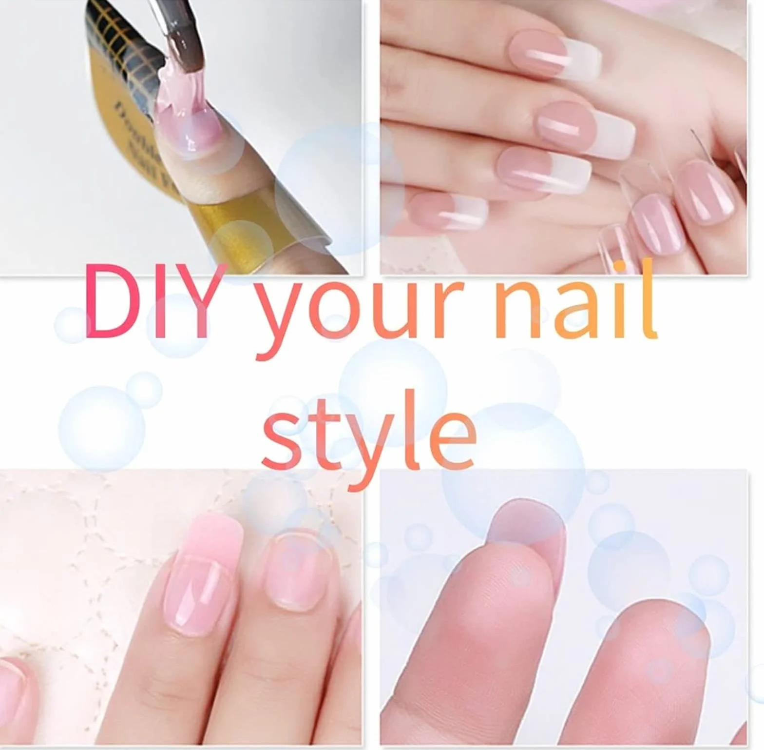 Bandeja de papel de manicura Oro, 200 Piezas, Plantilla para extensión de uñas UV Gel