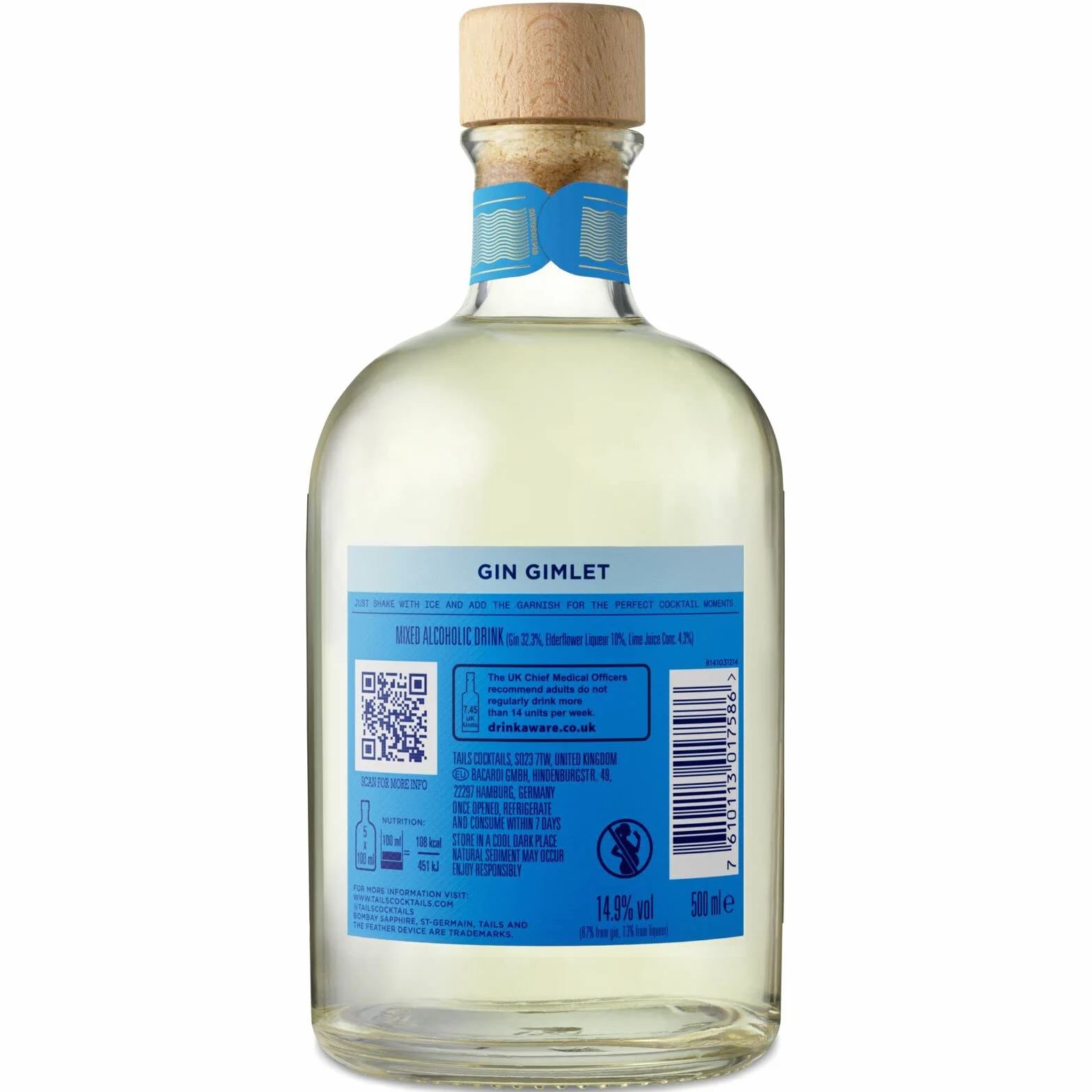 Tails Cocktails Gin Gimlet Bombay Sapphire Gin 14,9% vol 50 cl
