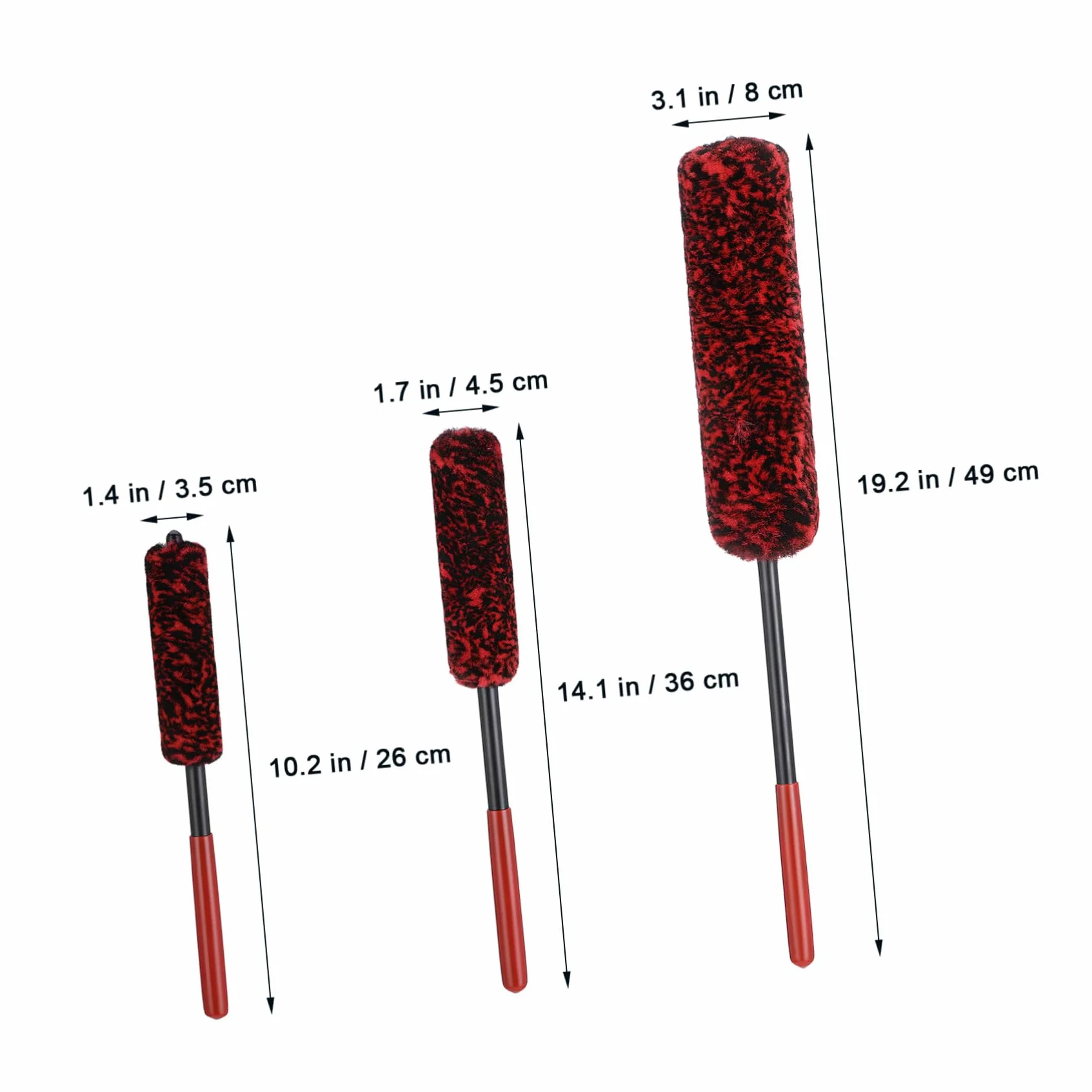 ULTECHNOVO 9piezas Cepillos De Limpieza para Llantas Cabeza Flexible Herramientas De Detalle para Automóviles y Motos Cepillos para Ruedas Car Wash Brushes