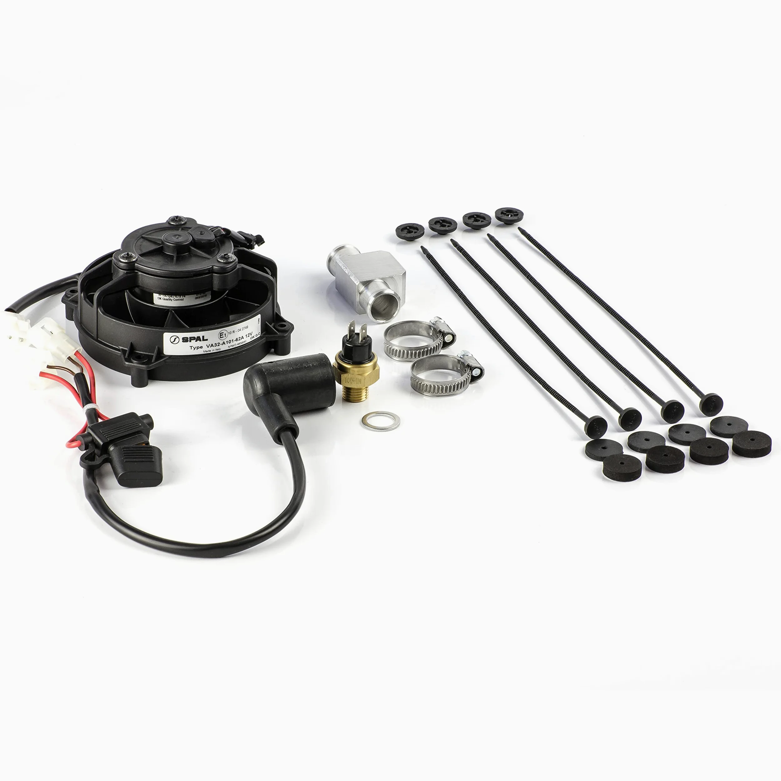EXED® Parts - Kit original de ventilador de refrigeración por radiador, con sistema de montaje universal Revotec y termointerruptor, para todas las motos de cross de 2 y 4 tiempos, ajuste perfecto