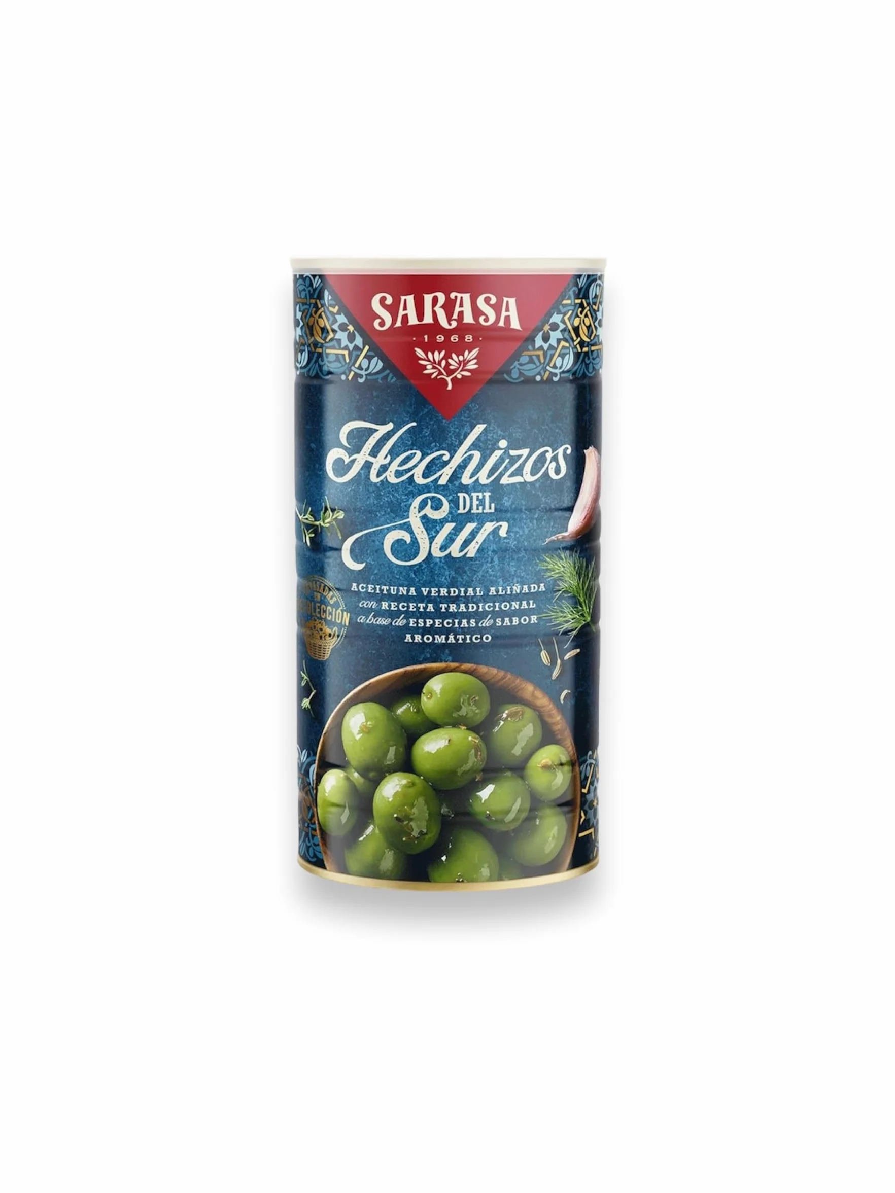 Aceitunas Hechizos del Sur Aliñadas Recetas Tradicionales SARASA Pack 1450g