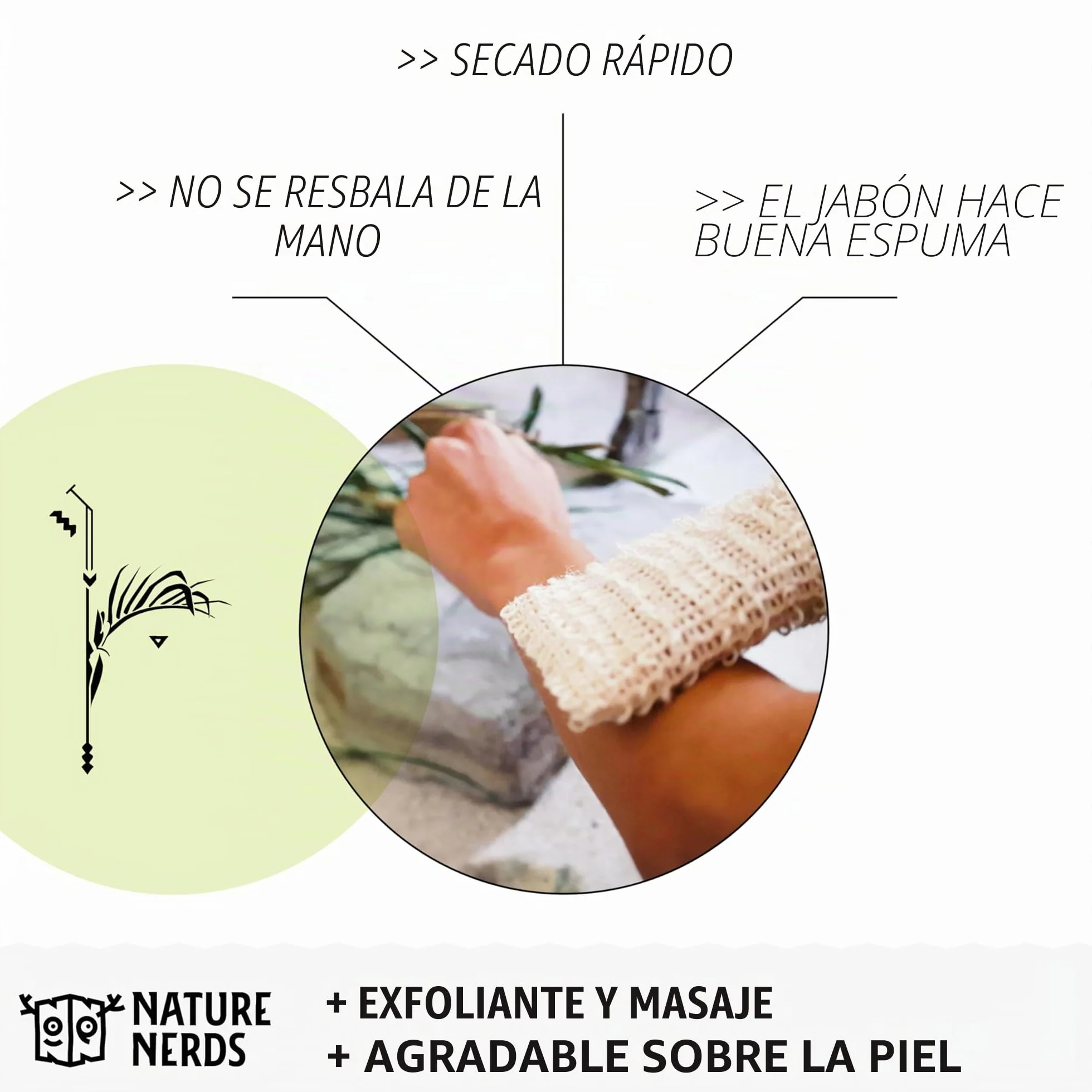 Bolsas de jabón de sisal Juego de 3 – Red de jabón libres de plástico