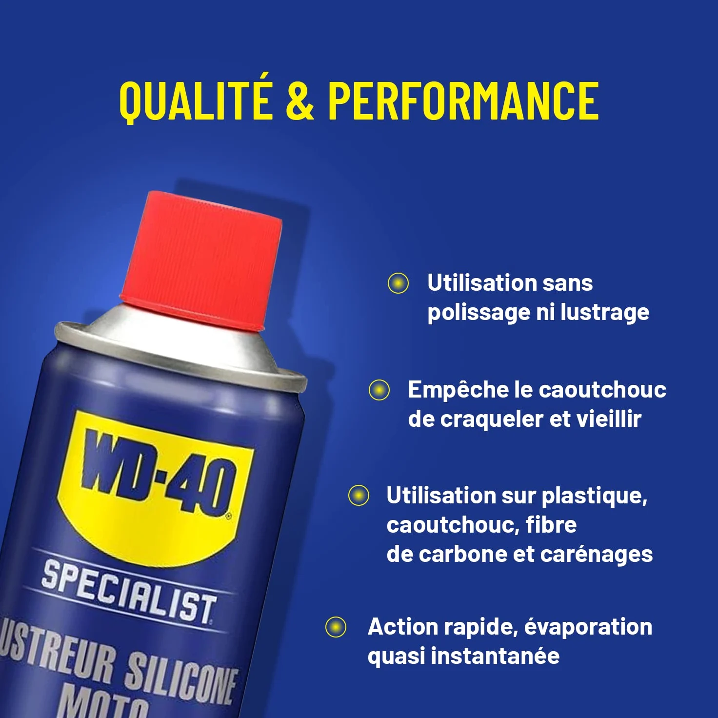 WD-40 Specialist, alisador de silicona para motocicletas, magnífico brillo, evita que el caucho se agriete y envejece, perfume afrutado, asimilado al olor "Bubble Gum", cartón de 12 aerosoles de 400