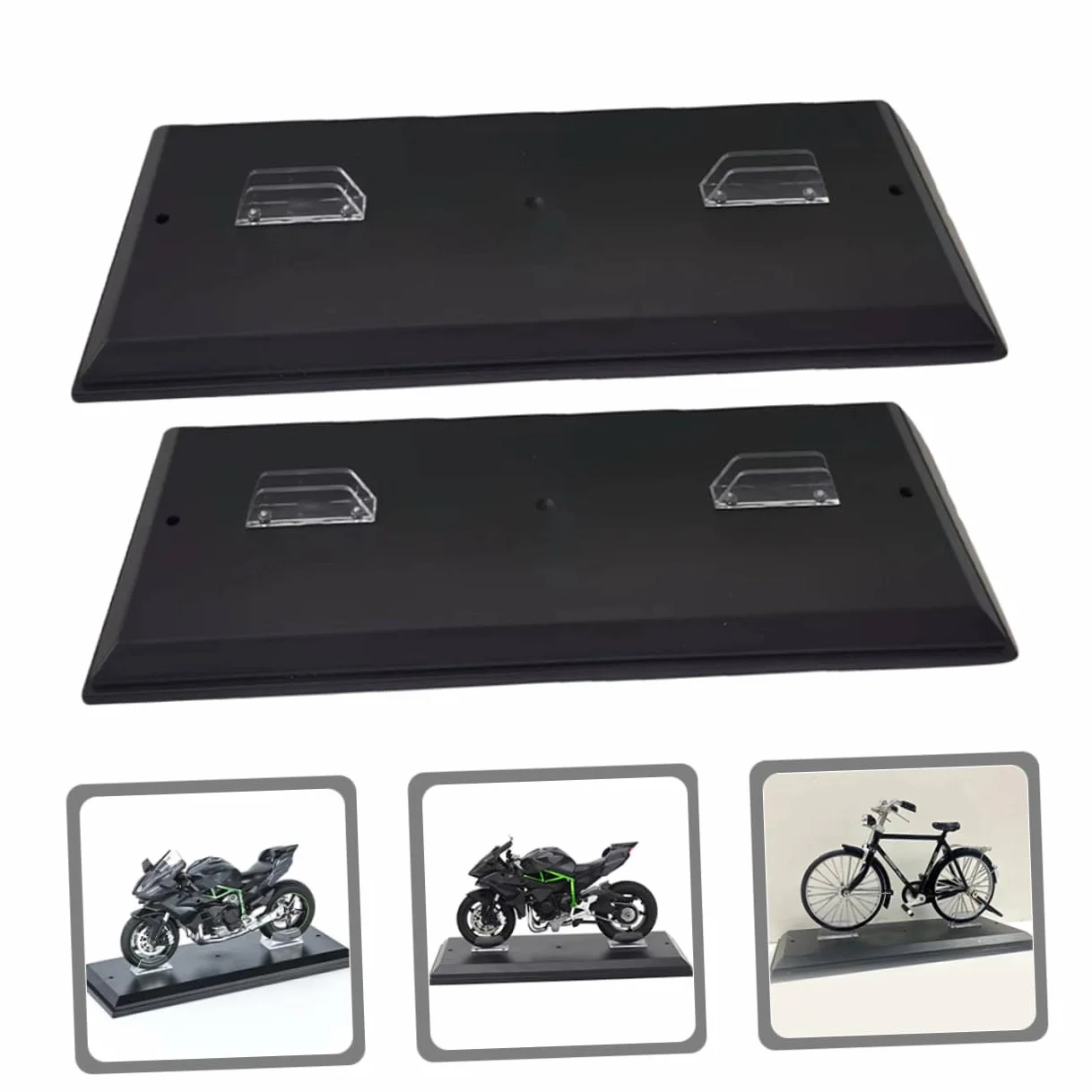 Soportes Para Maqueta De Motocicleta 1:12 Para Coleccionistas, Base De Exhibición Durable, Organizador De Almacenamiento Para Modelos De Motos En Hogar, Set De 2 Piezas