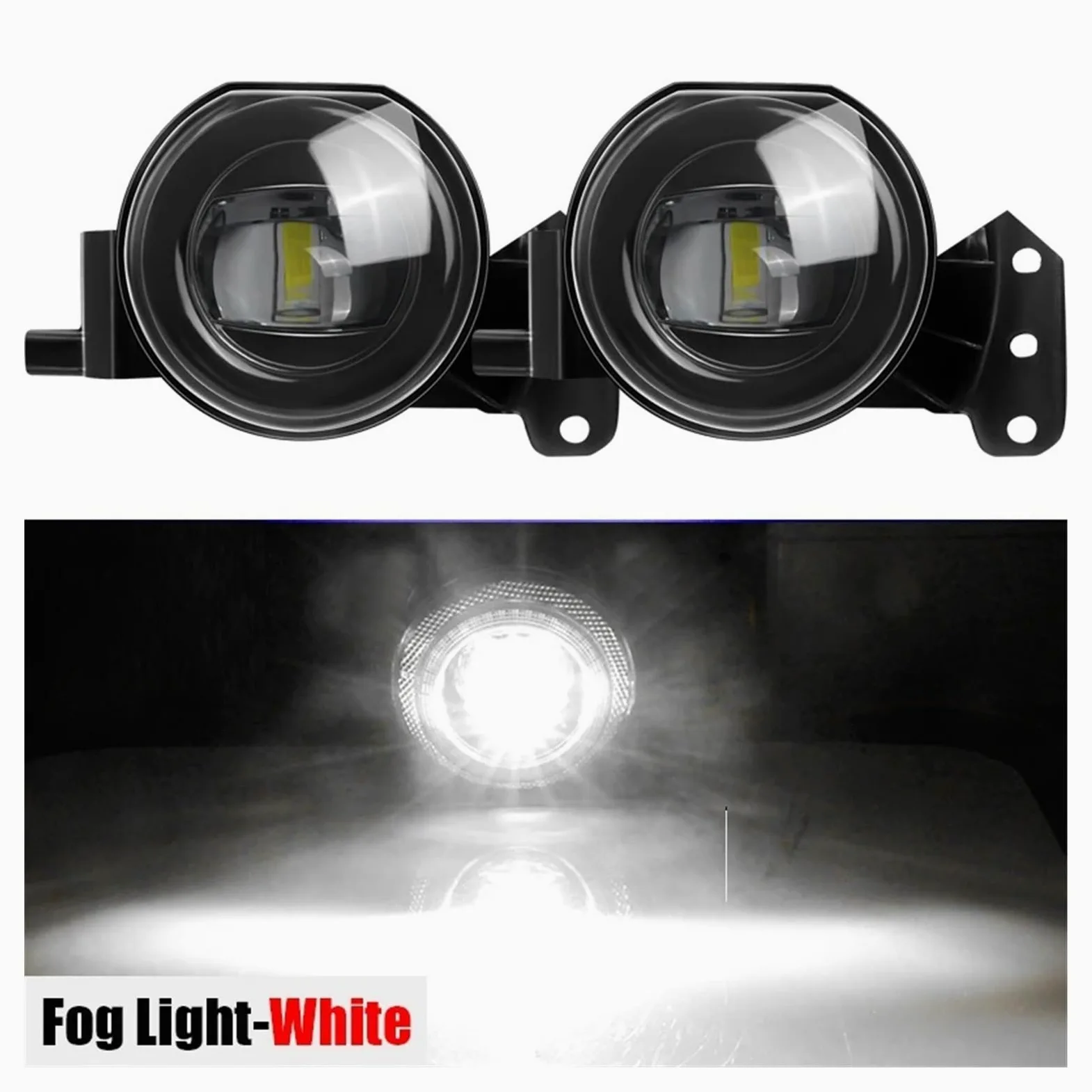 SANCAK E46 E60 E63 E90 525i 530i 545i 550i 323i 325i Canbus Coche LED Antiniebla Diurno 2 X Ojo Ángel Luz DRL Antiniebla Delantero(Blanco)