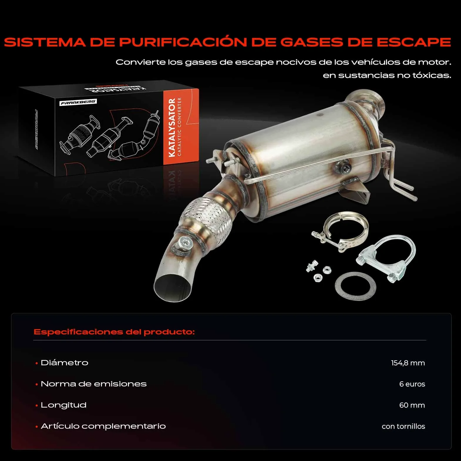 Frankberg Filtro de partículas diésel (DPF) 18308514988 | Compatible con: 3 Gran Turismo F34, Serie 5 F10, Serie 1 F21, 4 Cabriolet F33 F83, 4 Coupé F32 F82, Serie 3 F30 F80