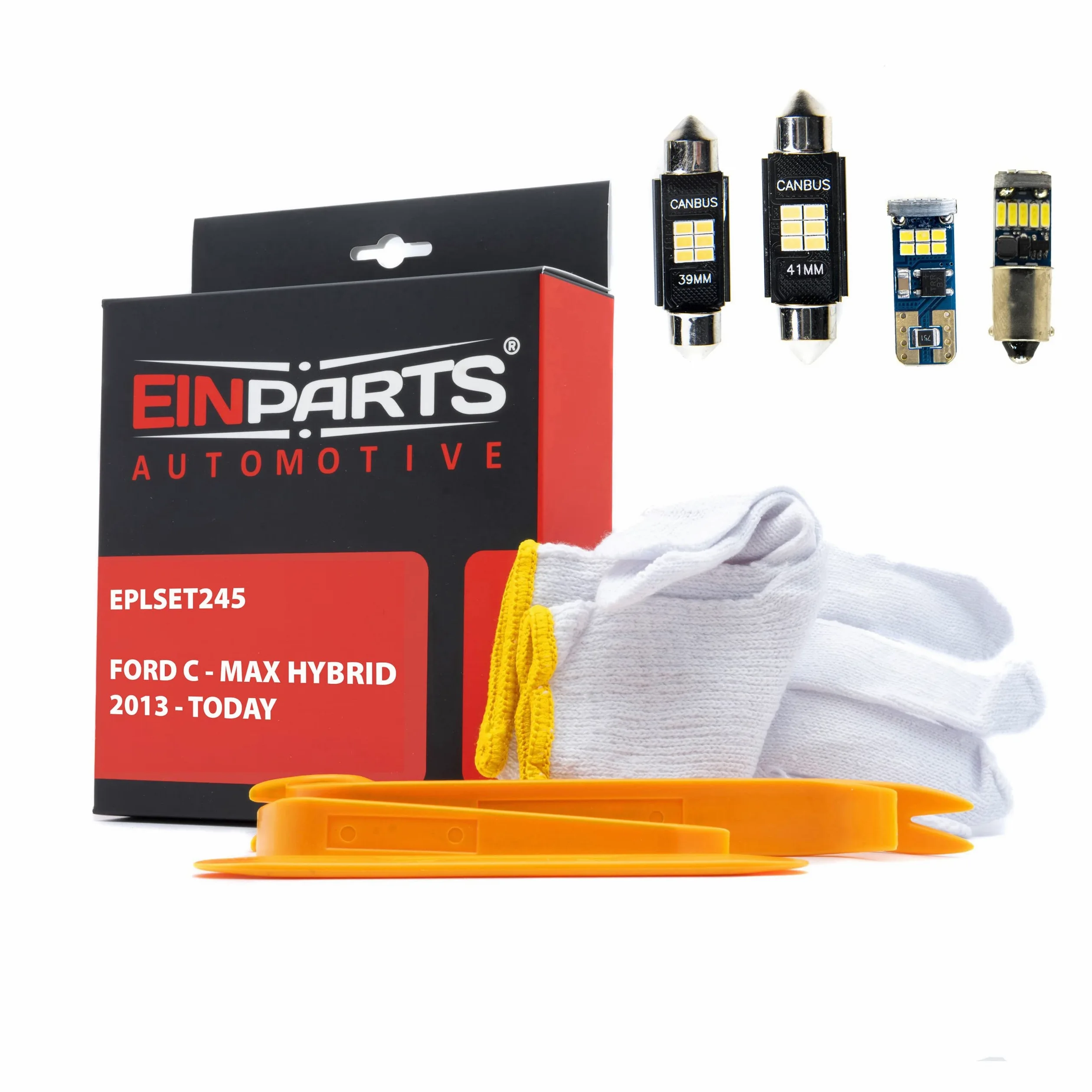 EinParts Juego de Bombillas LED para Coche, Sin errores Can-Bus, para interior de coche especifico para Ford C-Max Hybrid 2013-2017, 20 piezas