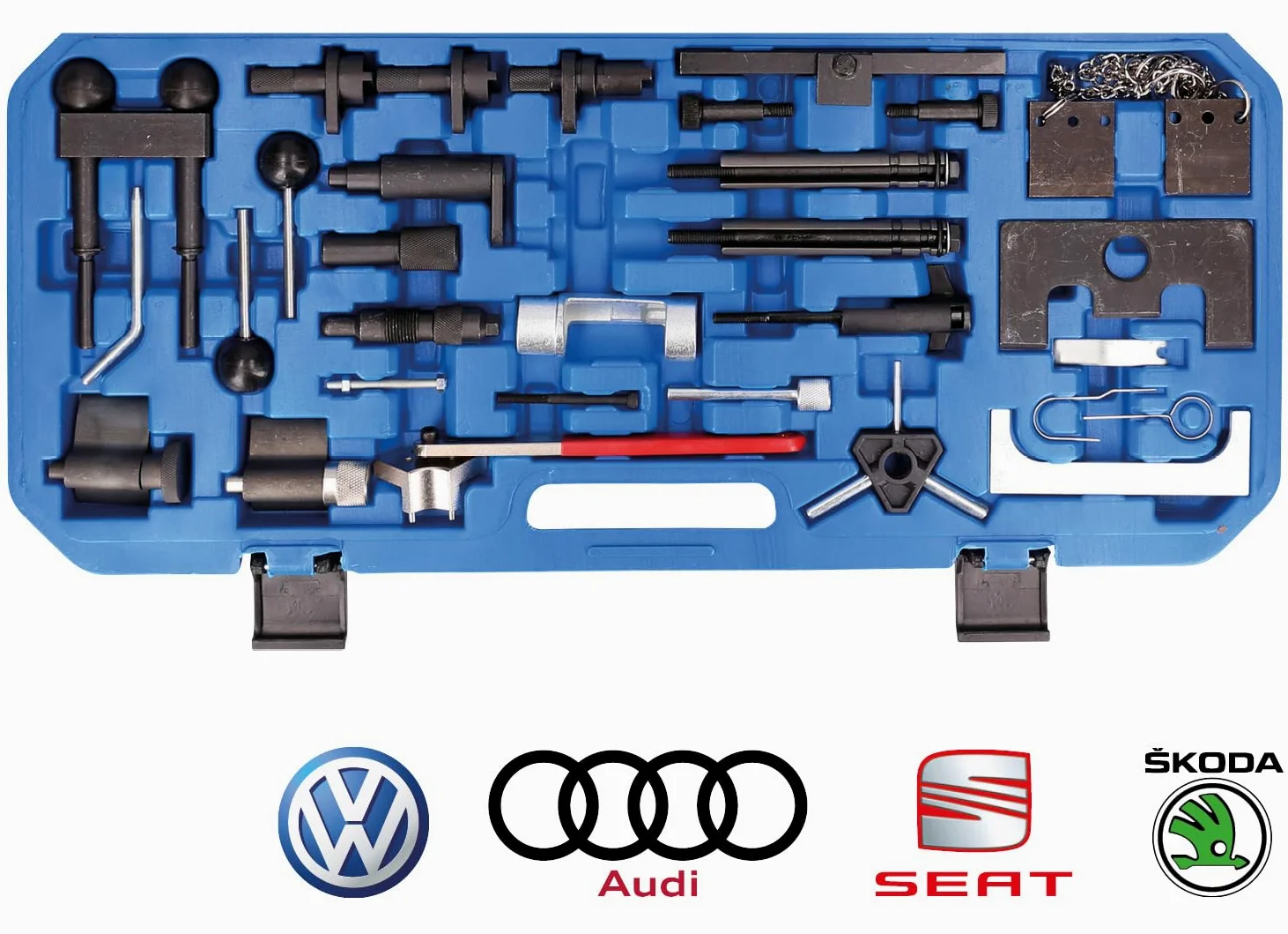 BRILLIANT TOOLS BT597800 Juego de herramientas de reglaje de motores para VAG [Powered by KS TOOLS]